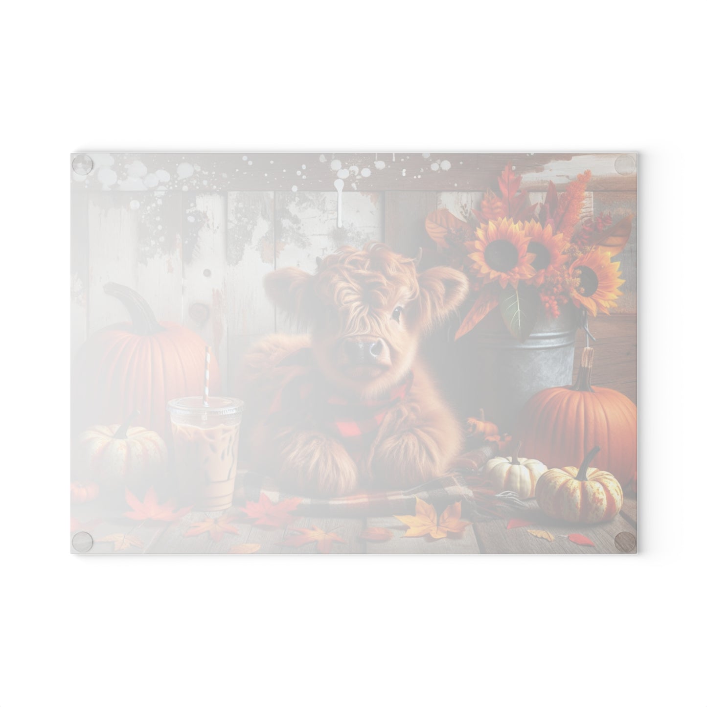 🐮 Autumn Highland Calf Cutting Board – Cozy Fall Vibes & Country Charm for Your Kitchen