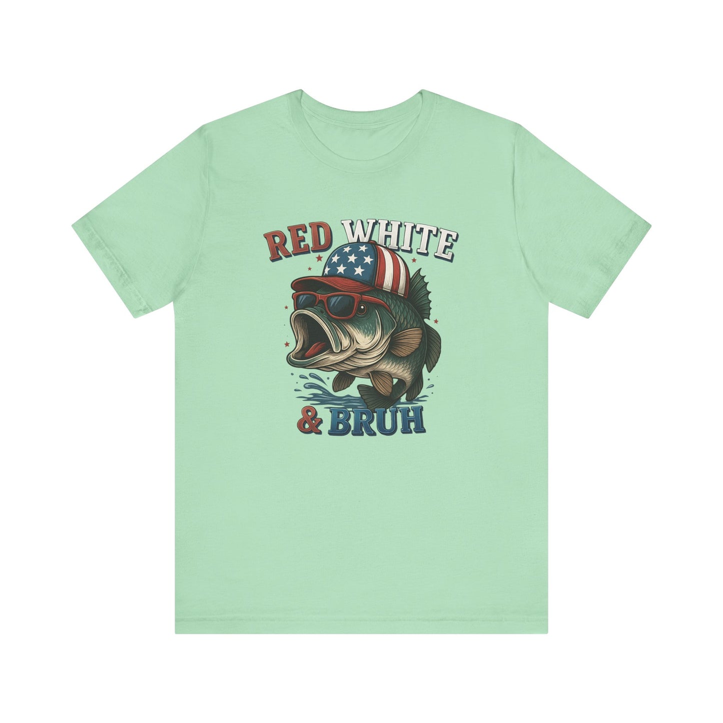 Divertida camiseta patriótica de pescado, con estampado rojo, blanco y negro, unisex, ideal para el 4 de julio, regalo para papá, ideal para barbacoas de verano.