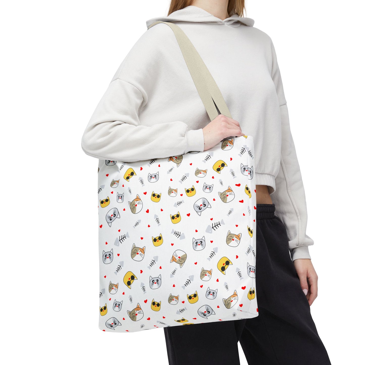 Encantador bolso de mano para amantes de los gatos: duradero, espacioso y perfecto para ir de compras, trabajar o las aventuras cotidianas.