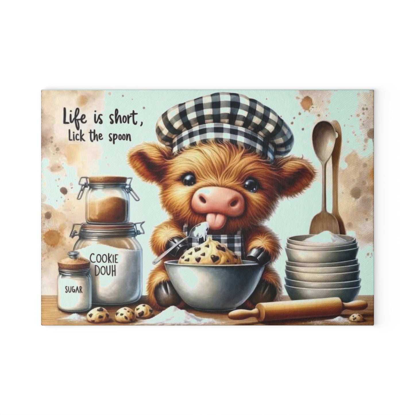 🐮 Cookie Dough Cow Cutting Board – Sweet Whimsy for the Heart of Your Kitchen
