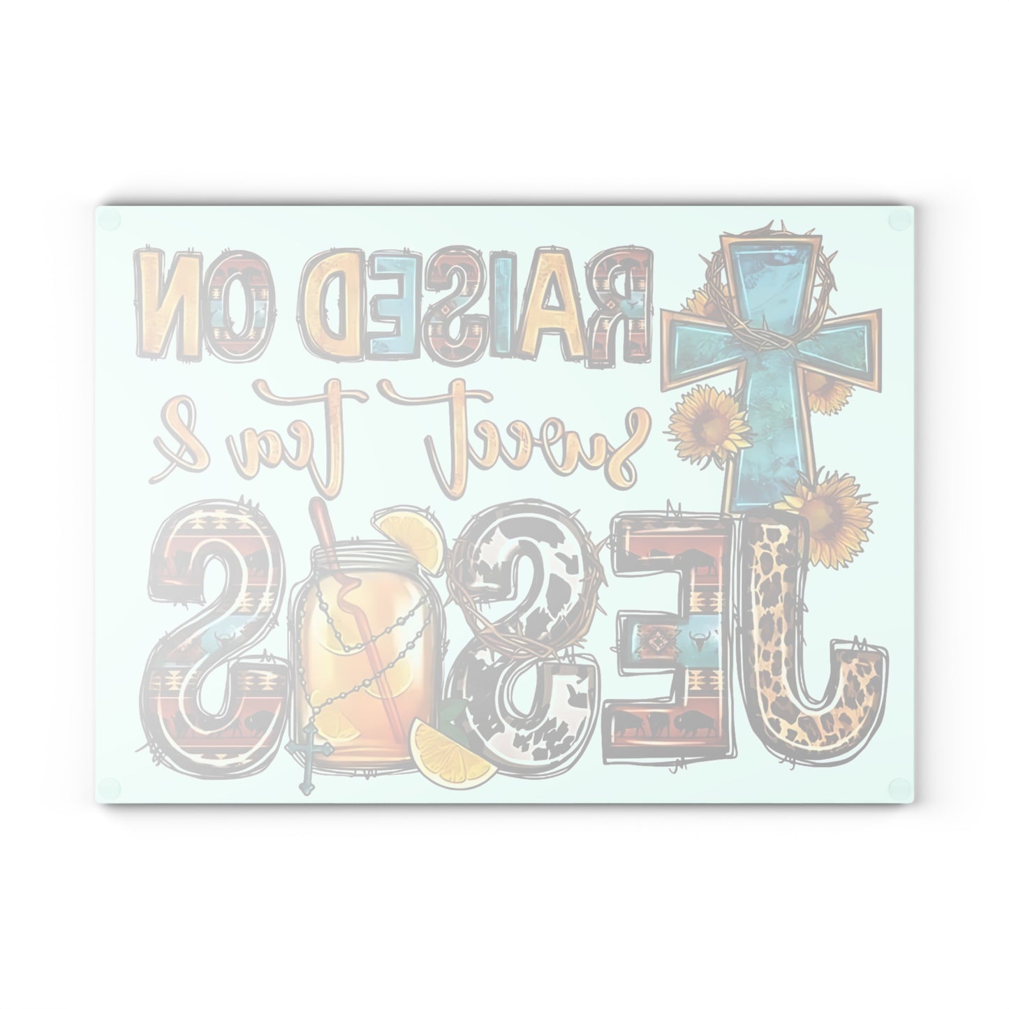 🍹 Criado con té dulce y Jesús – Tabla de cortar de vidrio templado
