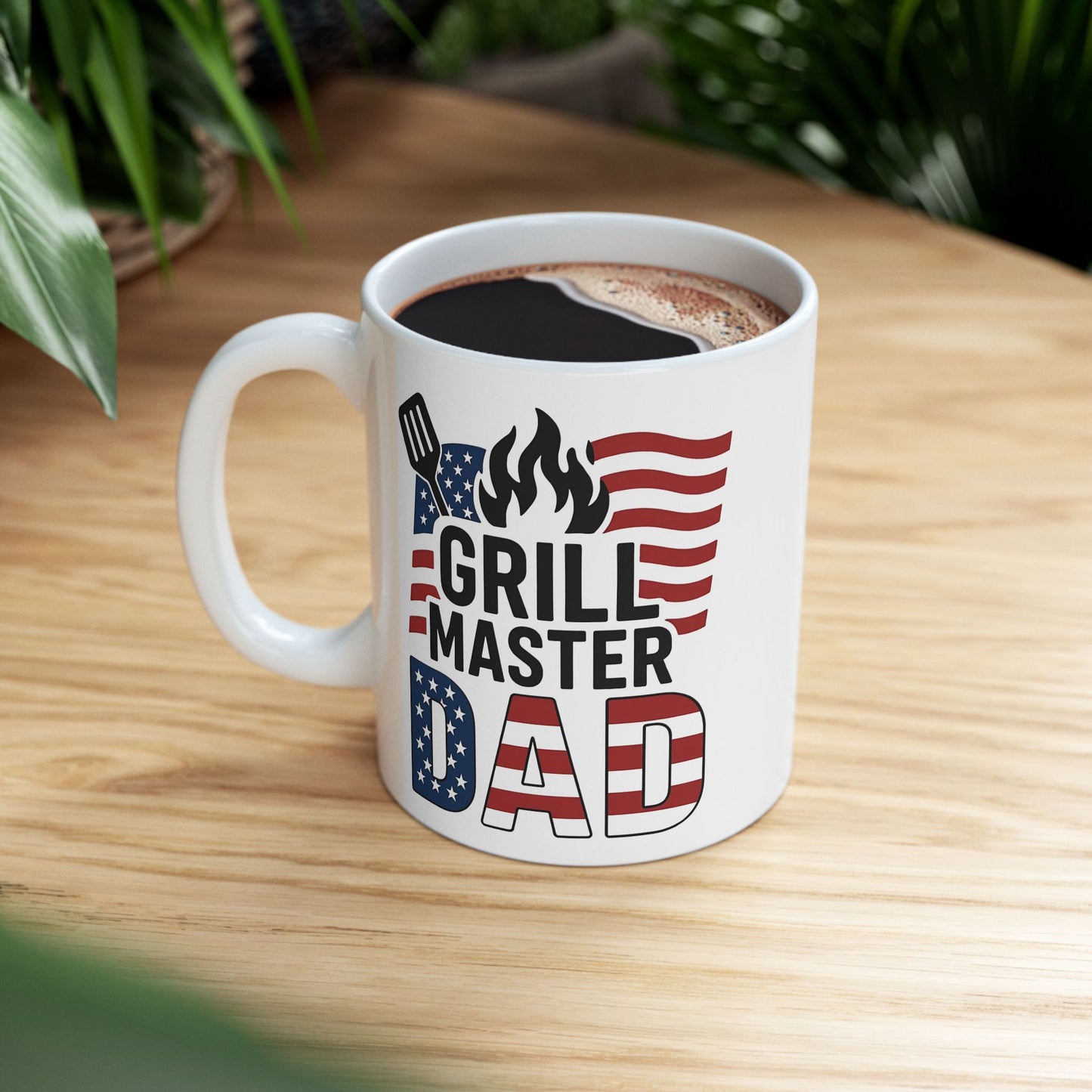 USAš„ Grill Master DAD ā Patriotic American Flag Coffee Mug (11oz & 15oz)