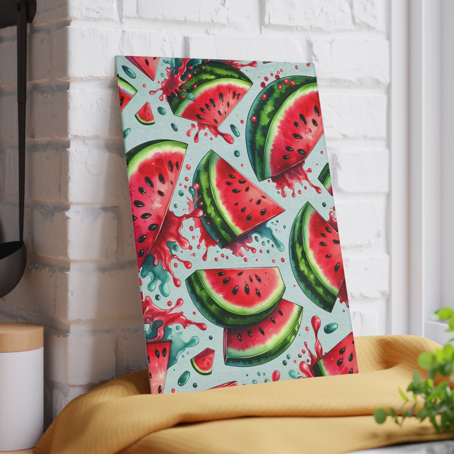 Tabla de cortar con diseño de sandía: Diversión veraniega, dulce y jugosa para tu cocina