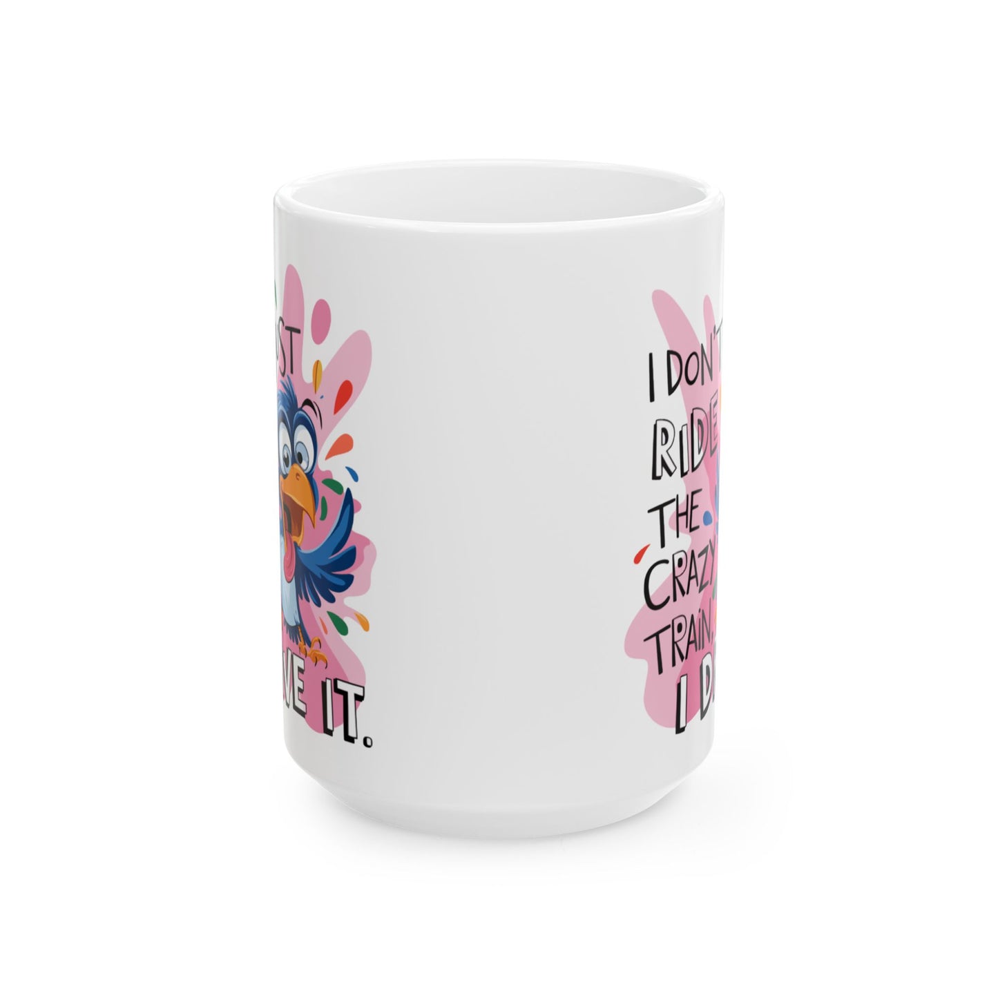 🚂No solo viajo en el tren loco, lo conduzco: divertida taza de café con forma de pájaro para amantes del café 🦜