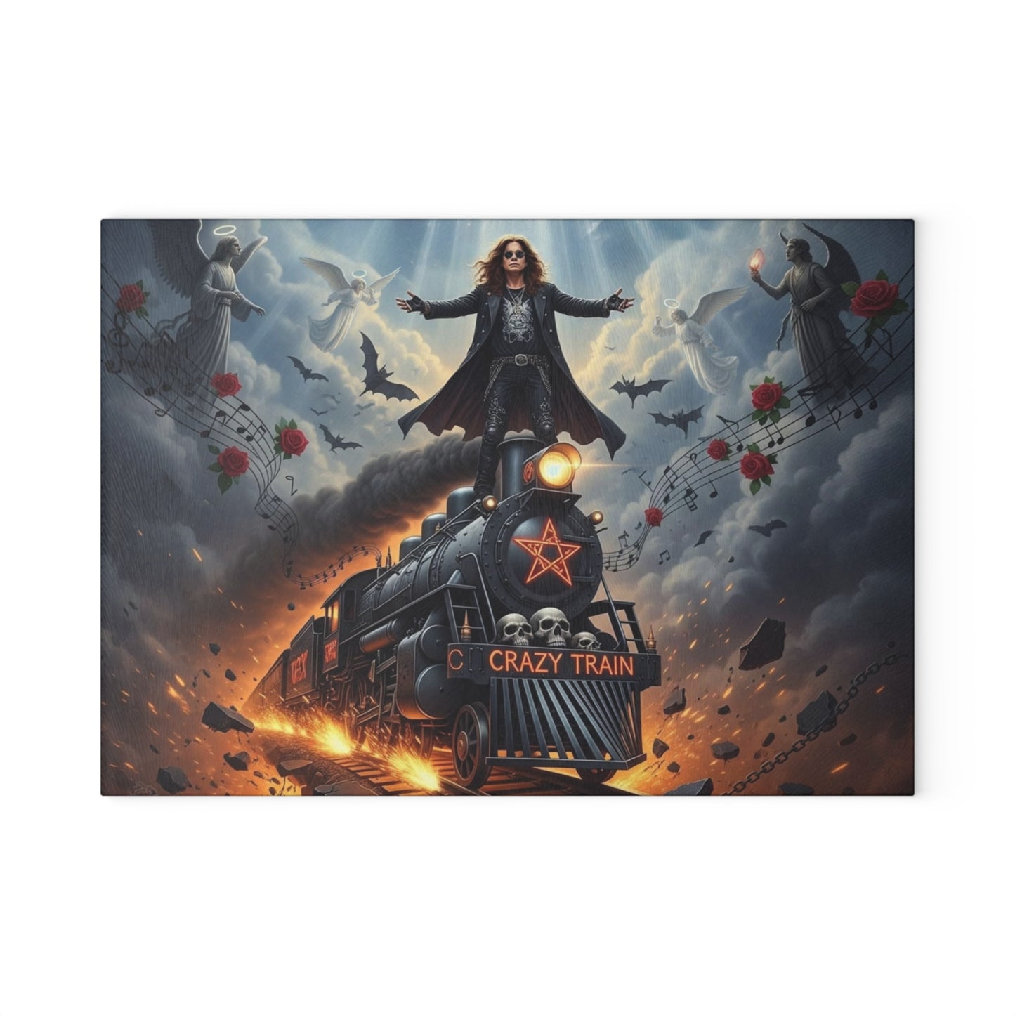 🔥 Chaos Express Cutting Board – Ride the Rail of Rebellion 🎸🚂