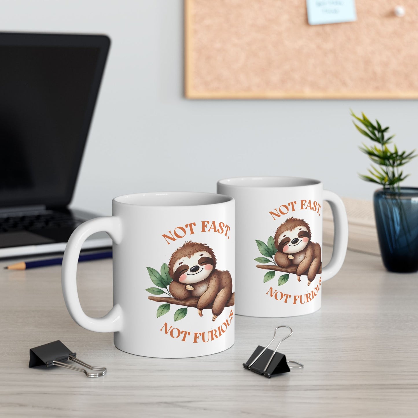 🐾 Ni rápido ni furioso: divertida taza de café con perezoso para almas relajadas 🦥