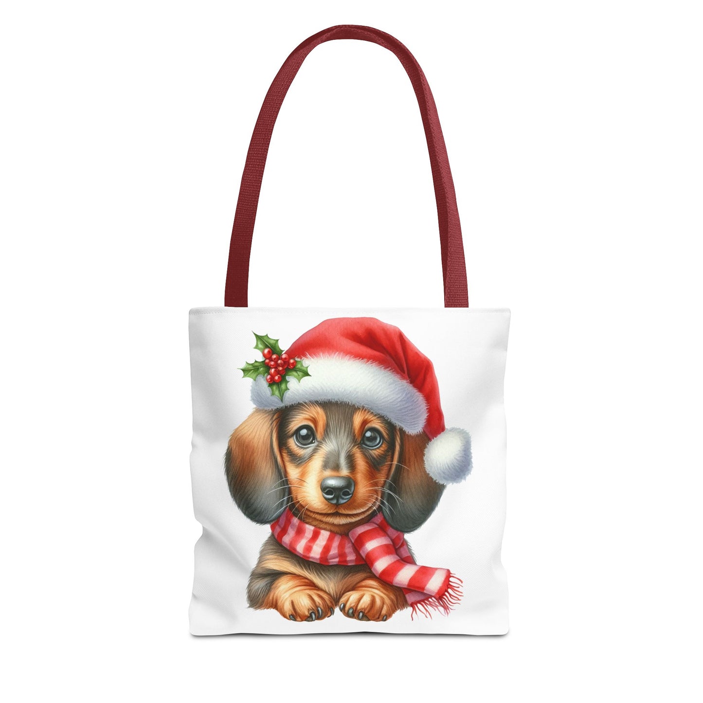 🎄 Dachshund Christmas Tote Bag – Festive Holiday Charm for Dog Lovers 🐾🎅
