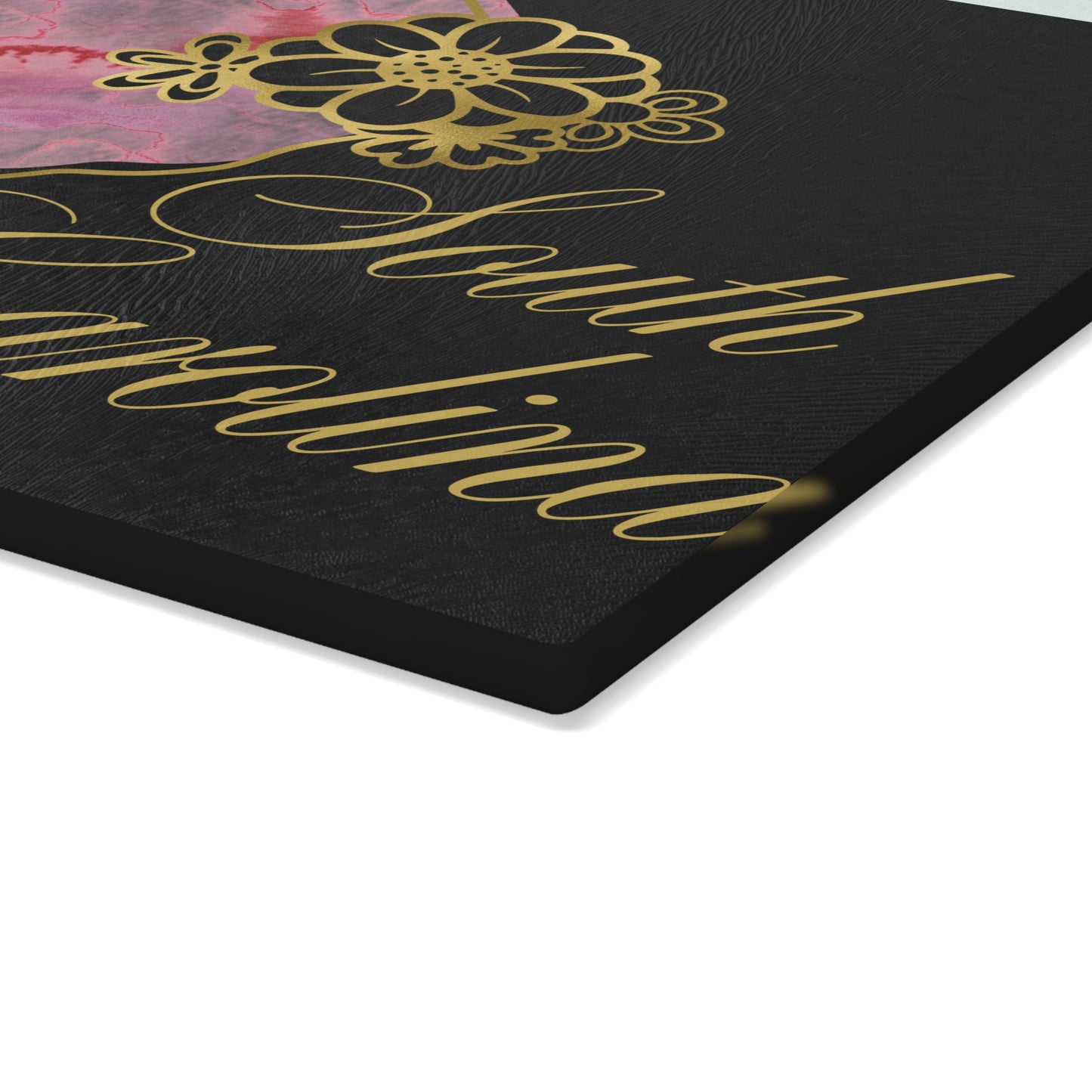 🌺 South Carolina Floral State Cutting Board – Southern Grace in Rose & Gold 🌸