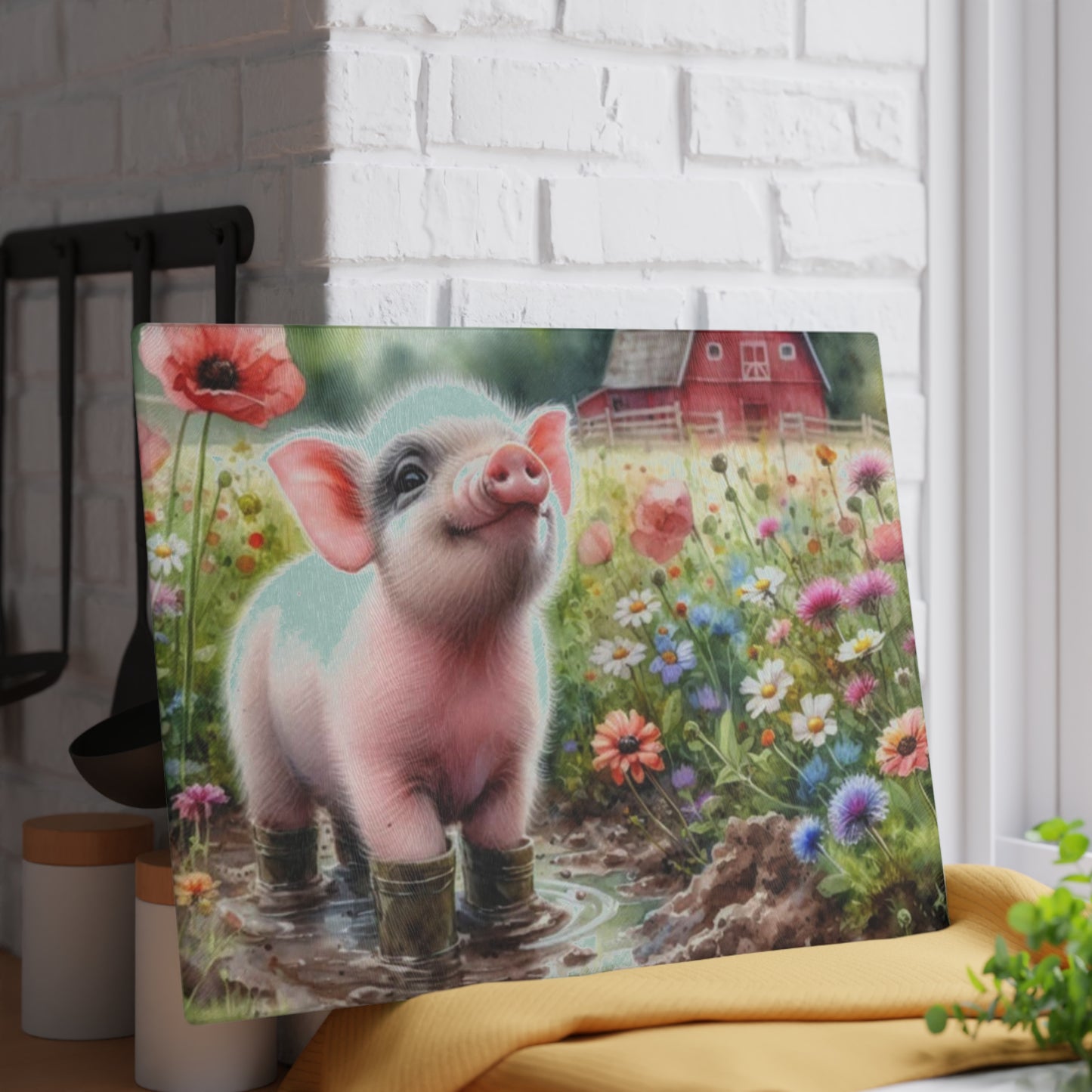 🐷 Farm Piglet Cutting Board – Country Charm for Your Kitchen 🐷