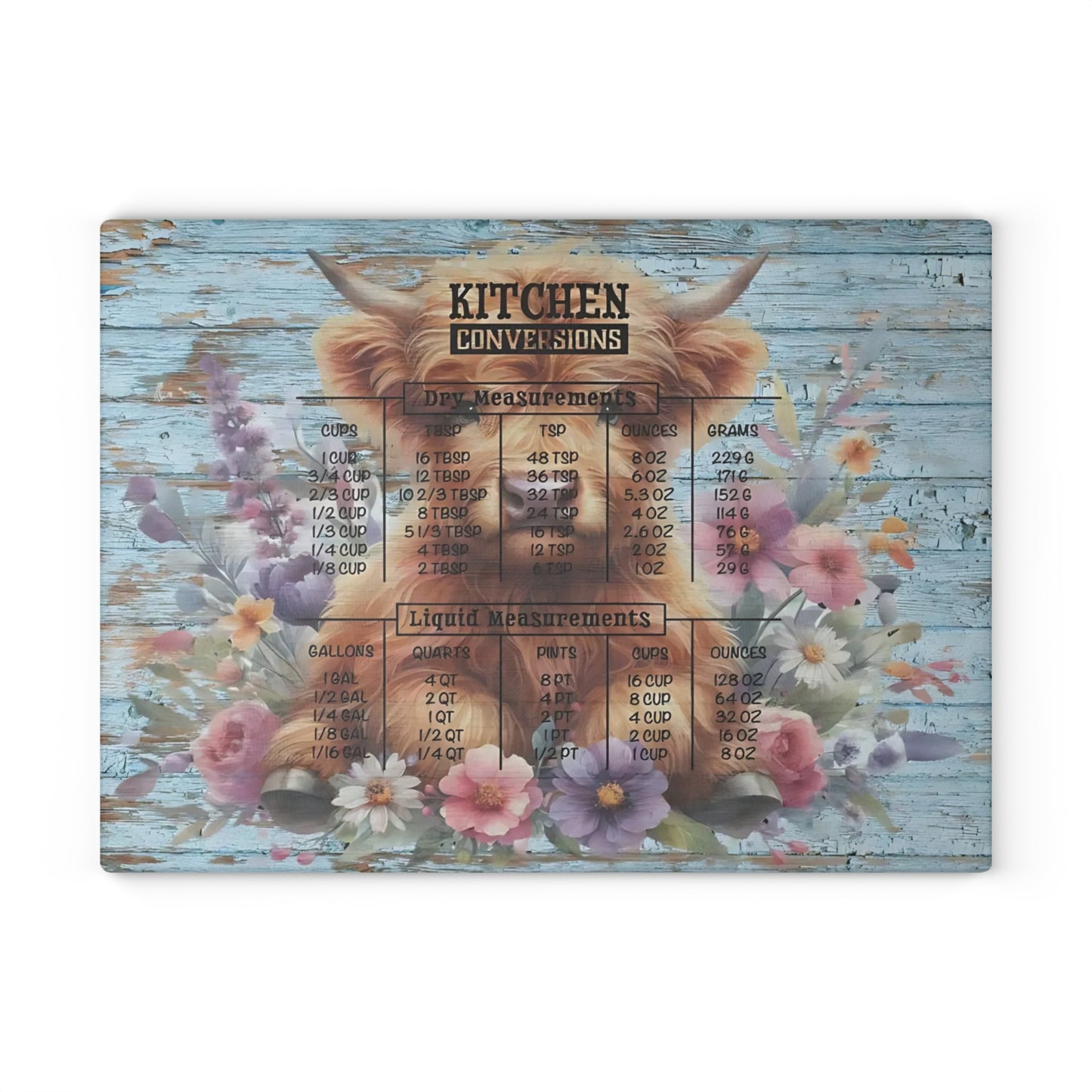 Tabla de cortar de vaca, tabla de cortar de vidrio con diseño de vaca de las Highlands, decoración de cocina con diseño de vaca, tabla de cortar para regalo de casa nueva, tabla de charcutería, regalos de vaca de las Highlands