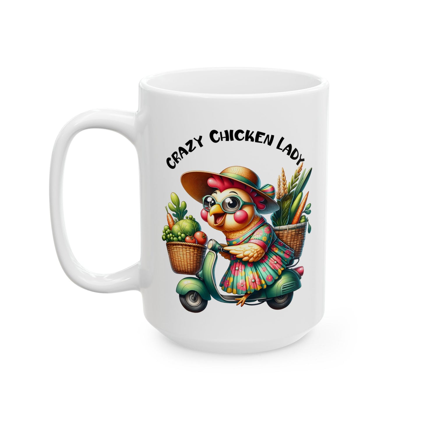 Pollito Veggie Amante de los Patinetes - Taza de Café con Pollito y Patinete 🛵🌽