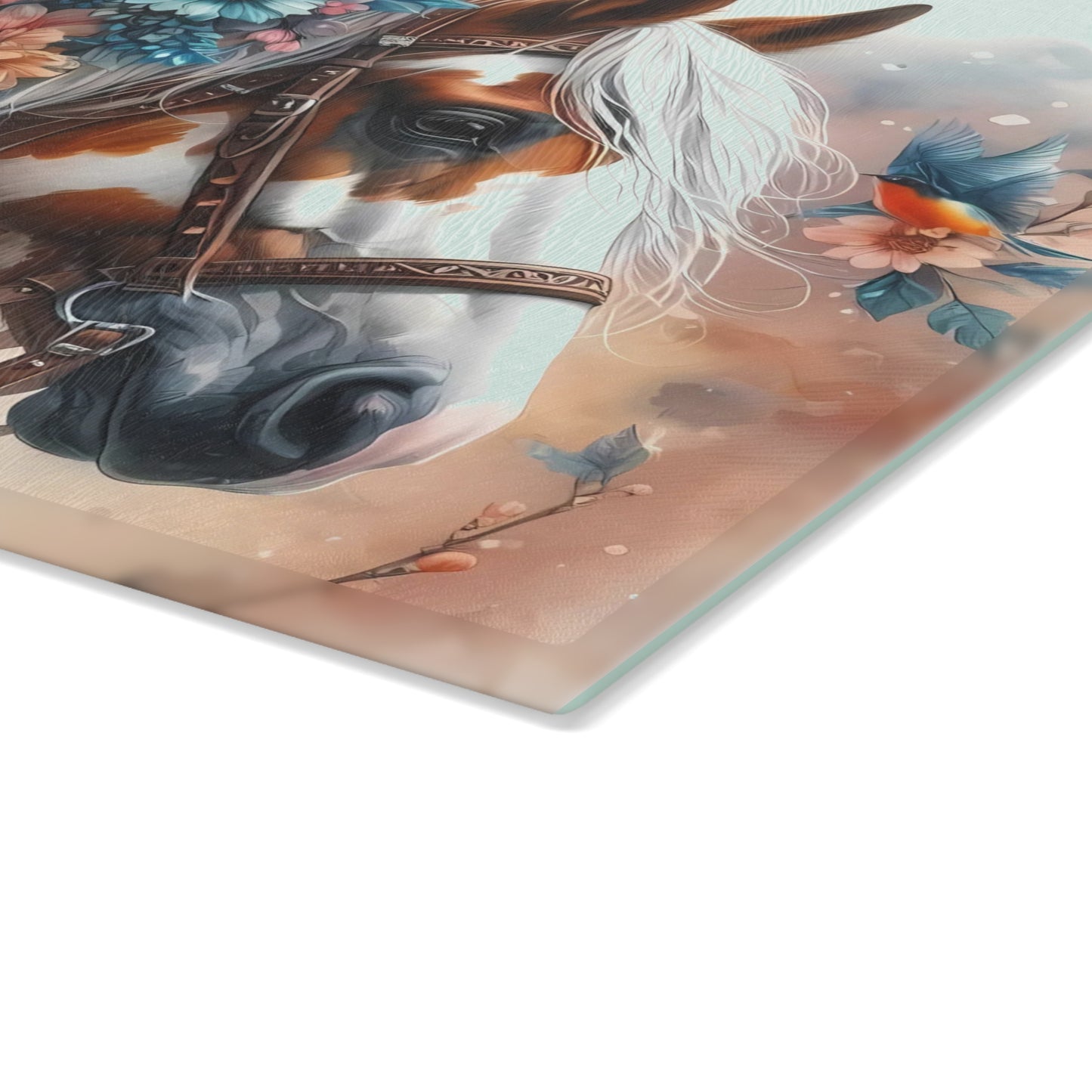 Tabla de cortar Pinto, tabla de cortar de vidrio templado, tabla de charcutería, tabla de cortar, regalo de inauguración de la casa, tabla de cortar personalizada