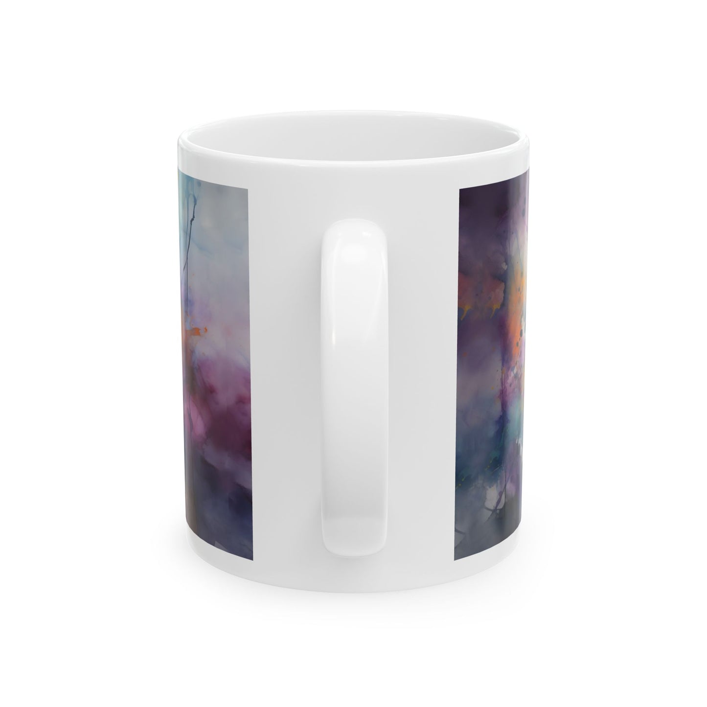 Taza de acuarela con diseño de Schnauzer: ¡Un toque de personalidad y color!