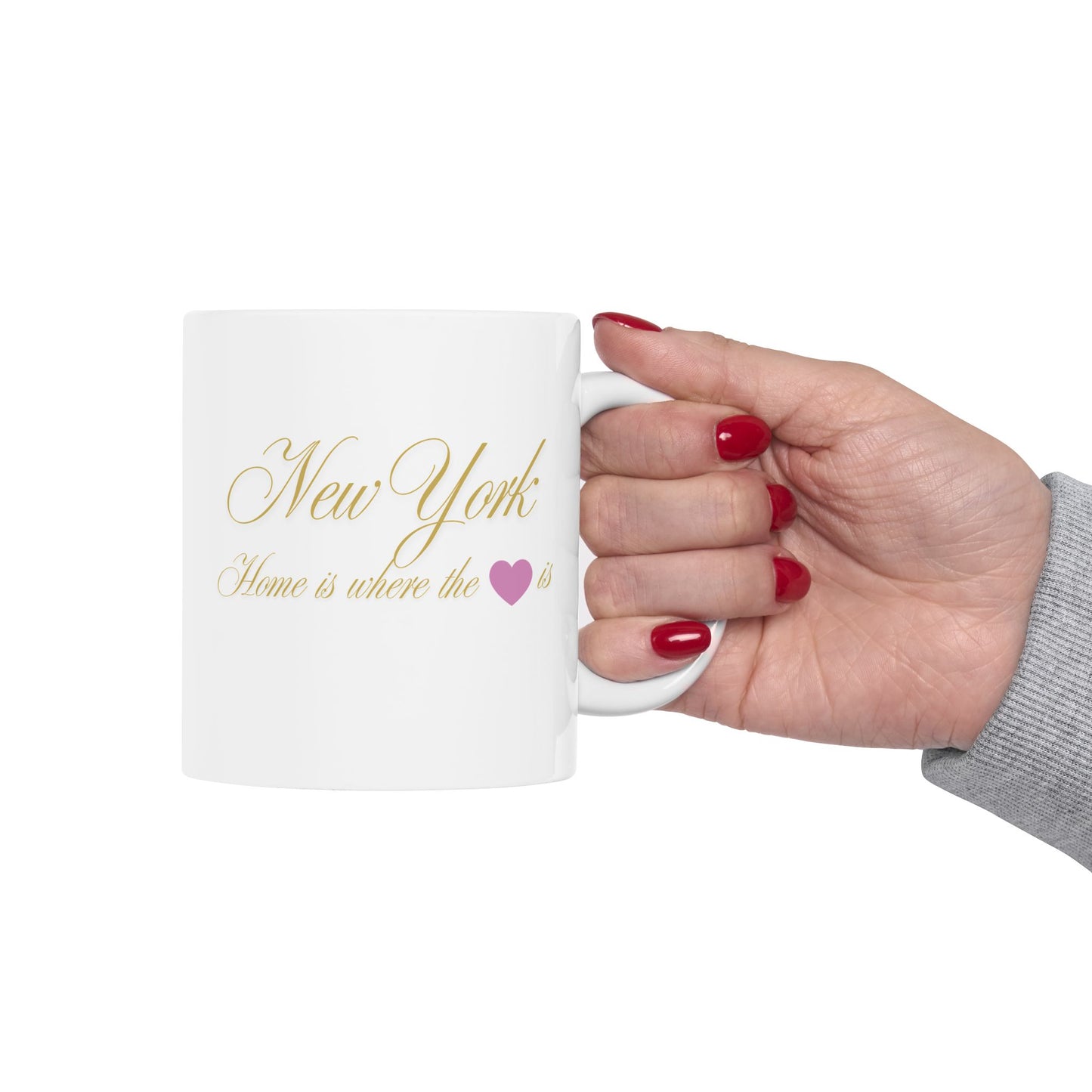 ☕ Home is Where the ❤️ Is – New York Mug – City Lights & Cozy Sips 🗽
