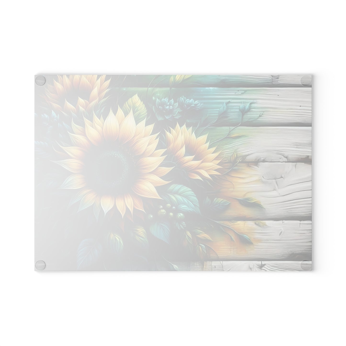 Tabla de cortar de girasol Decoración de cocina rústica Tabla de cocina de vidrio Accesorio de cocina Tabla de cortar duradera Cocina de estilo campestre Girasol