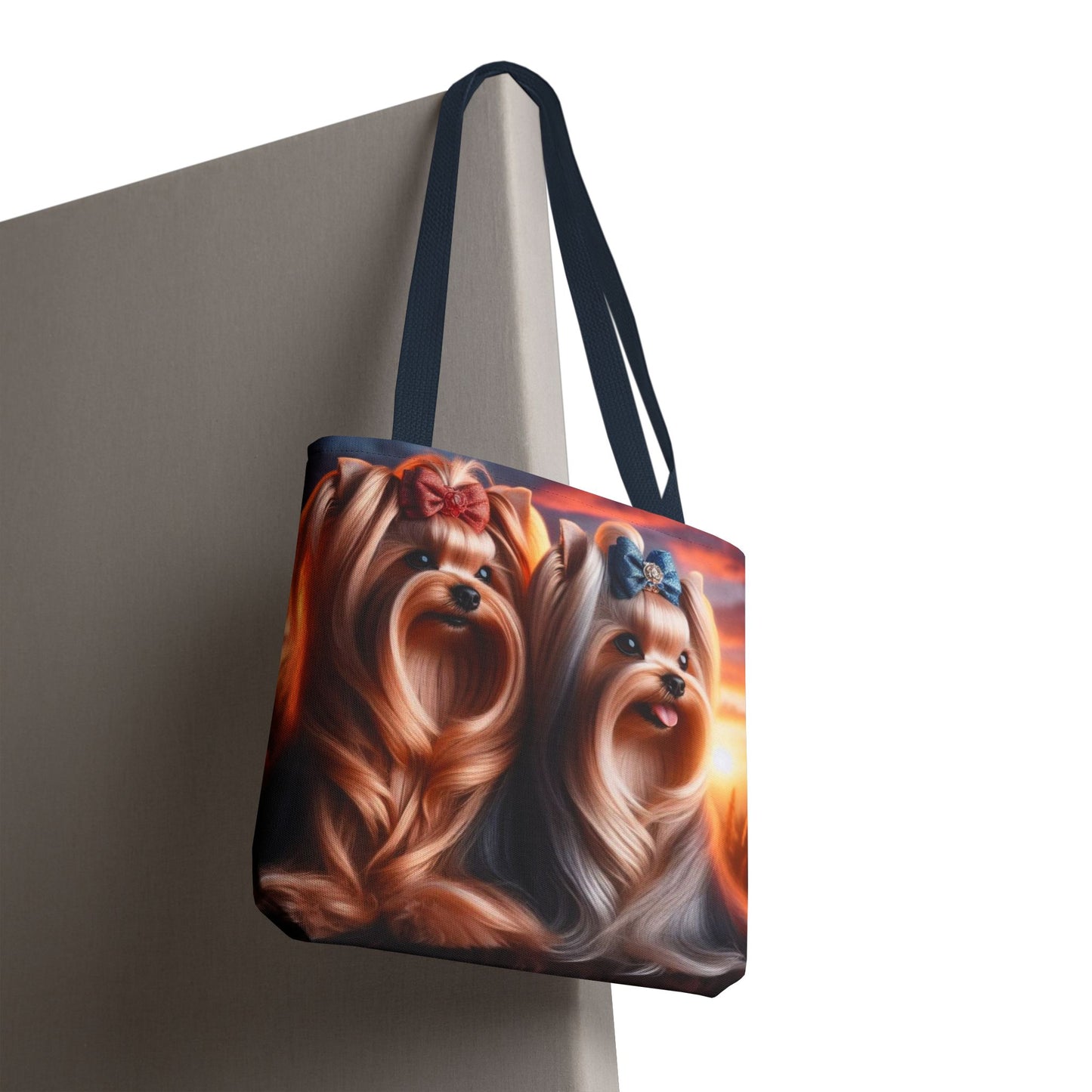Bolsa de tela Yorkshire Terrier: un bonito regalo para amantes de los perros, bolsa de compras reutilizable, accesorio para amantes de las mascotas, elegante bolso de mano para uso diario.