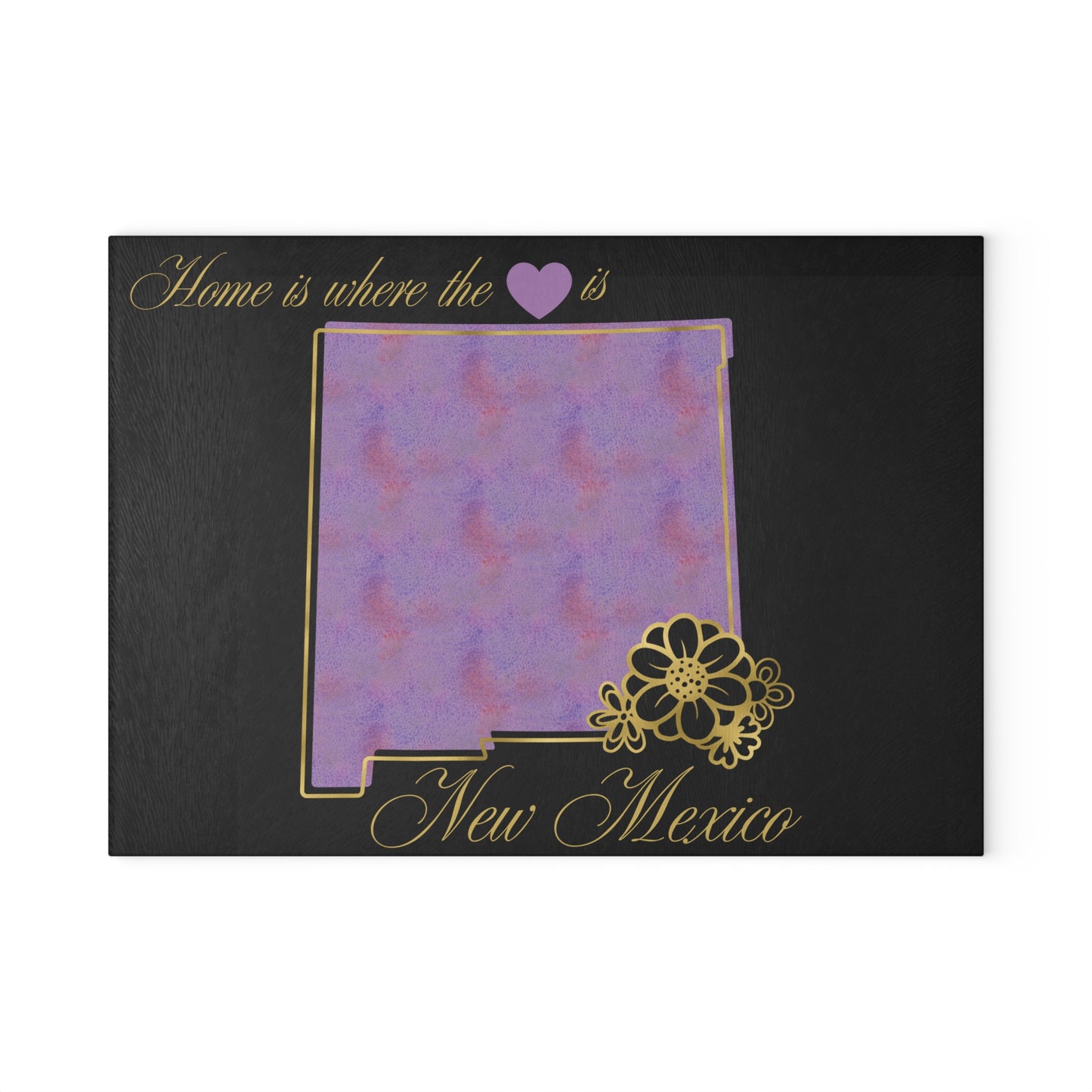🌄 New Mexico State Cutting Board – Southwest Charm with a Soft Watercolor Twist