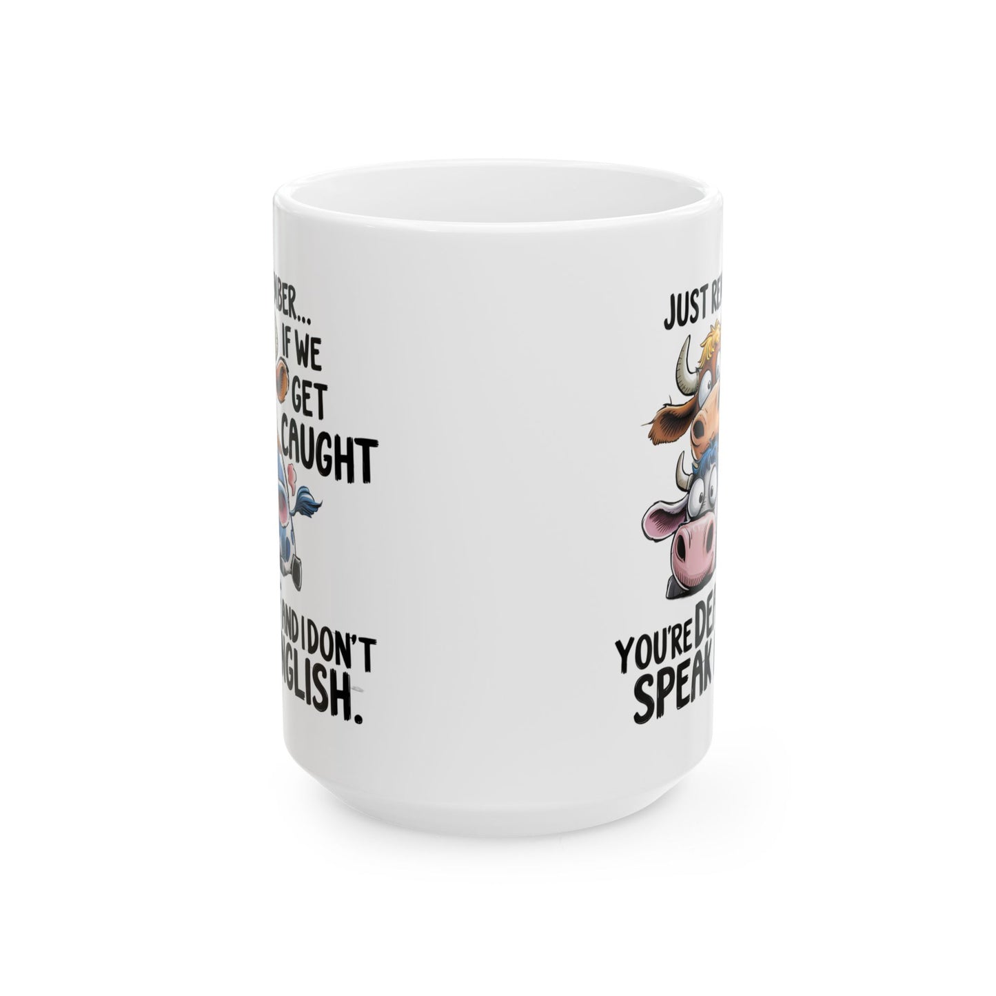 🐄 ¡Recuerda... que no te pillen! – Taza divertida de vaca para amantes de los animales y del humor