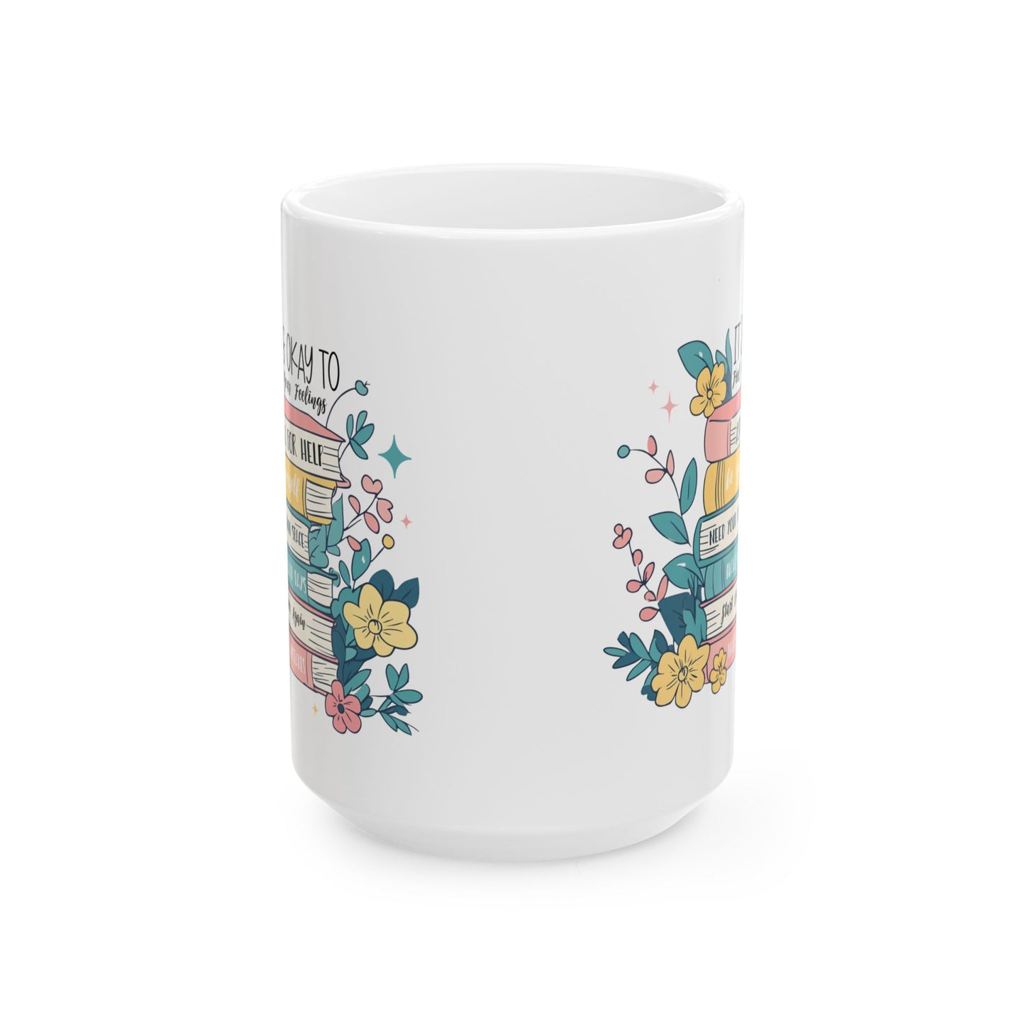 Taza motivacional e inspiradora: Siente tus sentimientos, abraza tu viaje.