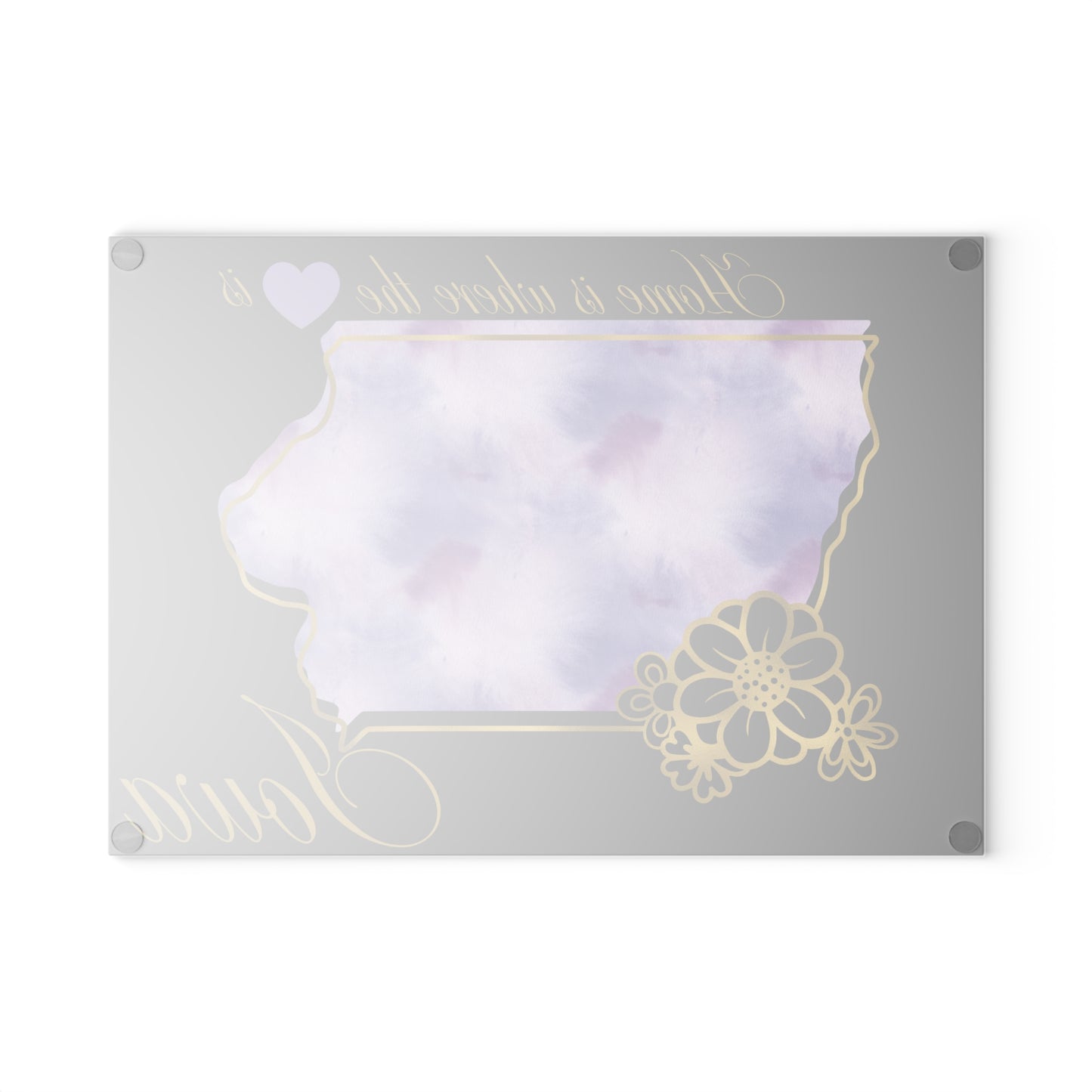 💜 Iowa State Cutting Board – Lavender Love with Midwest Charm