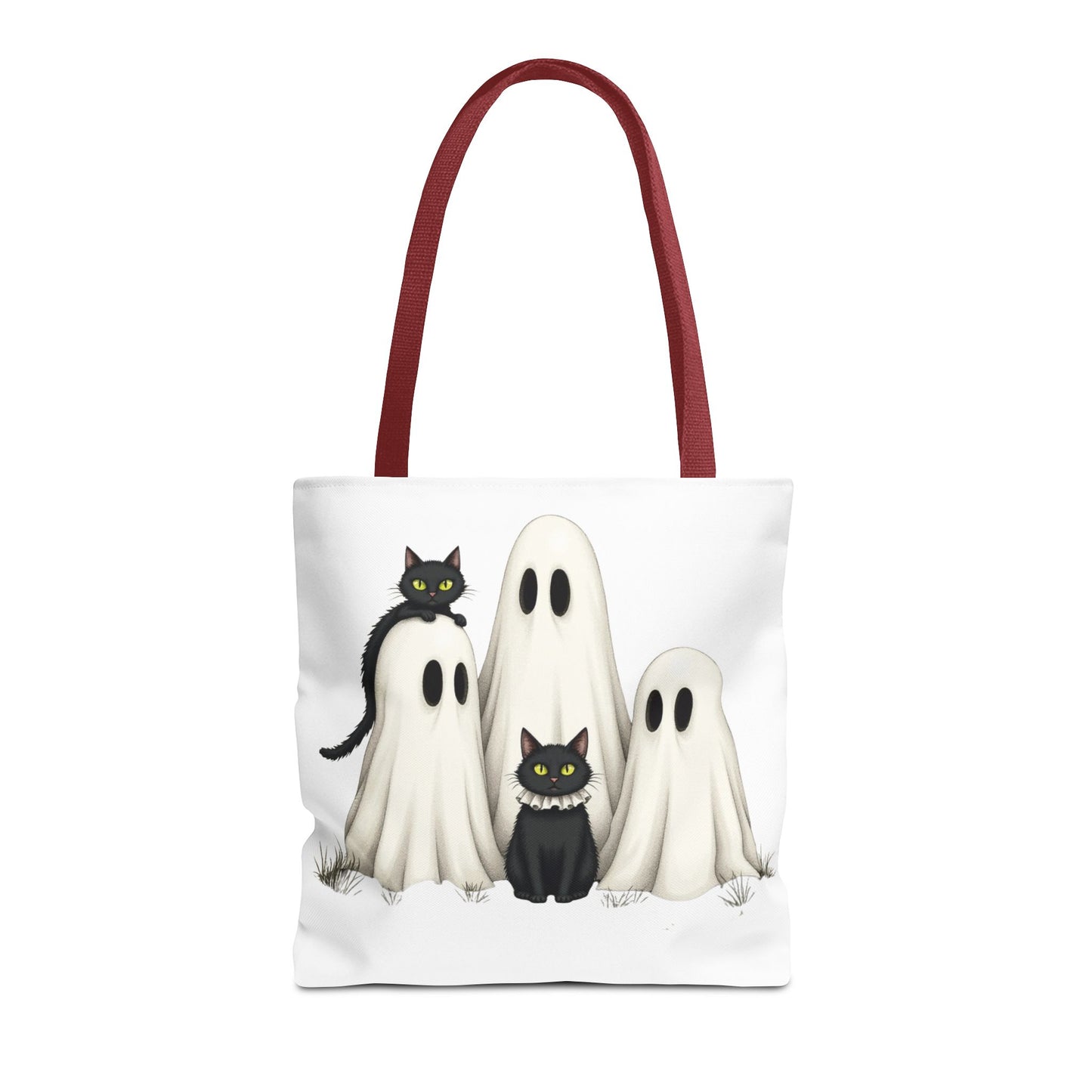 ๐โโฌ Ghosts & Black Cats Halloween Tote Bag โ Spooky Chic Retro Vibes ๐ป๐