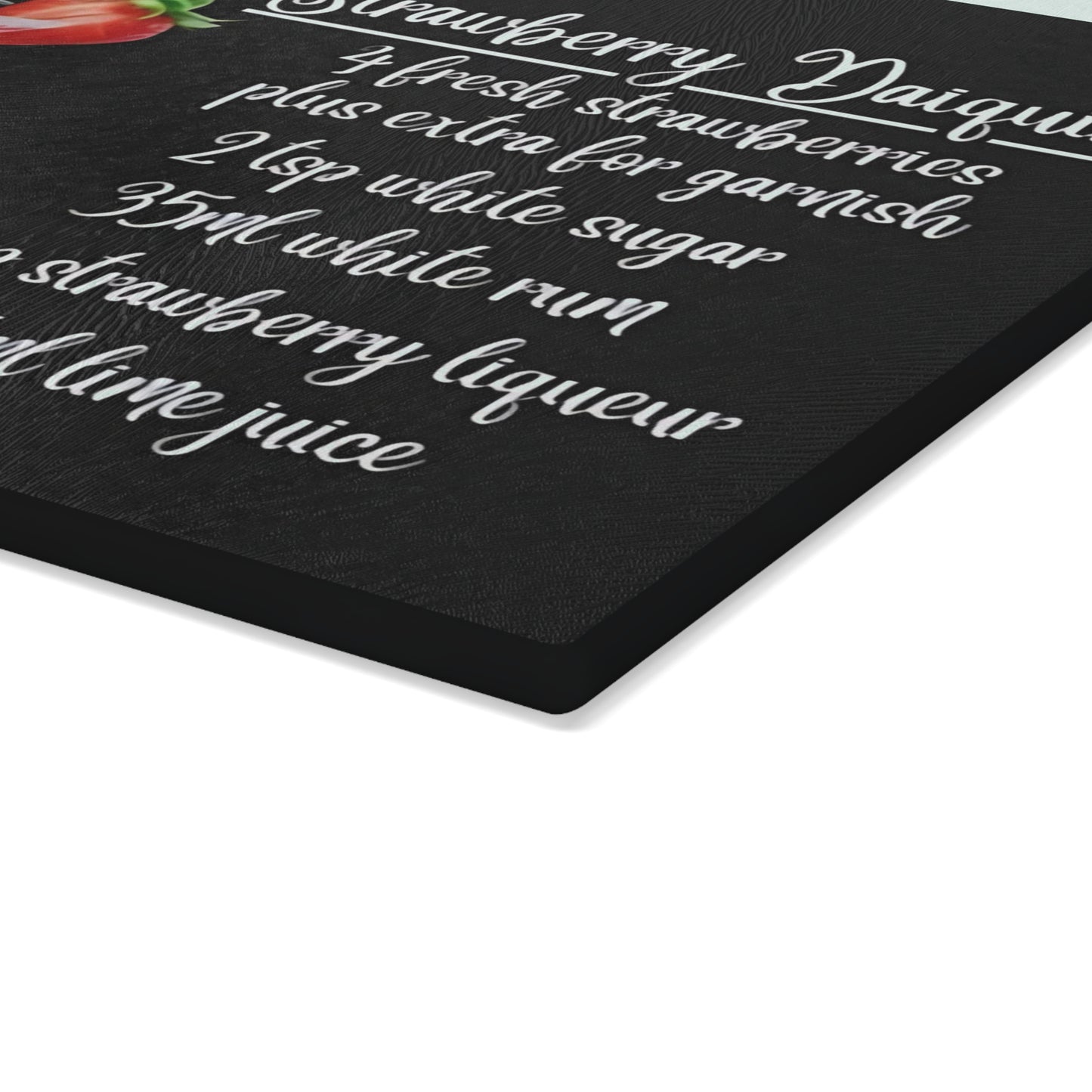 🍓 Strawberry Daiquiri Recipe Cutting Board – A Sweet Splash of Style for Your Kitchen
