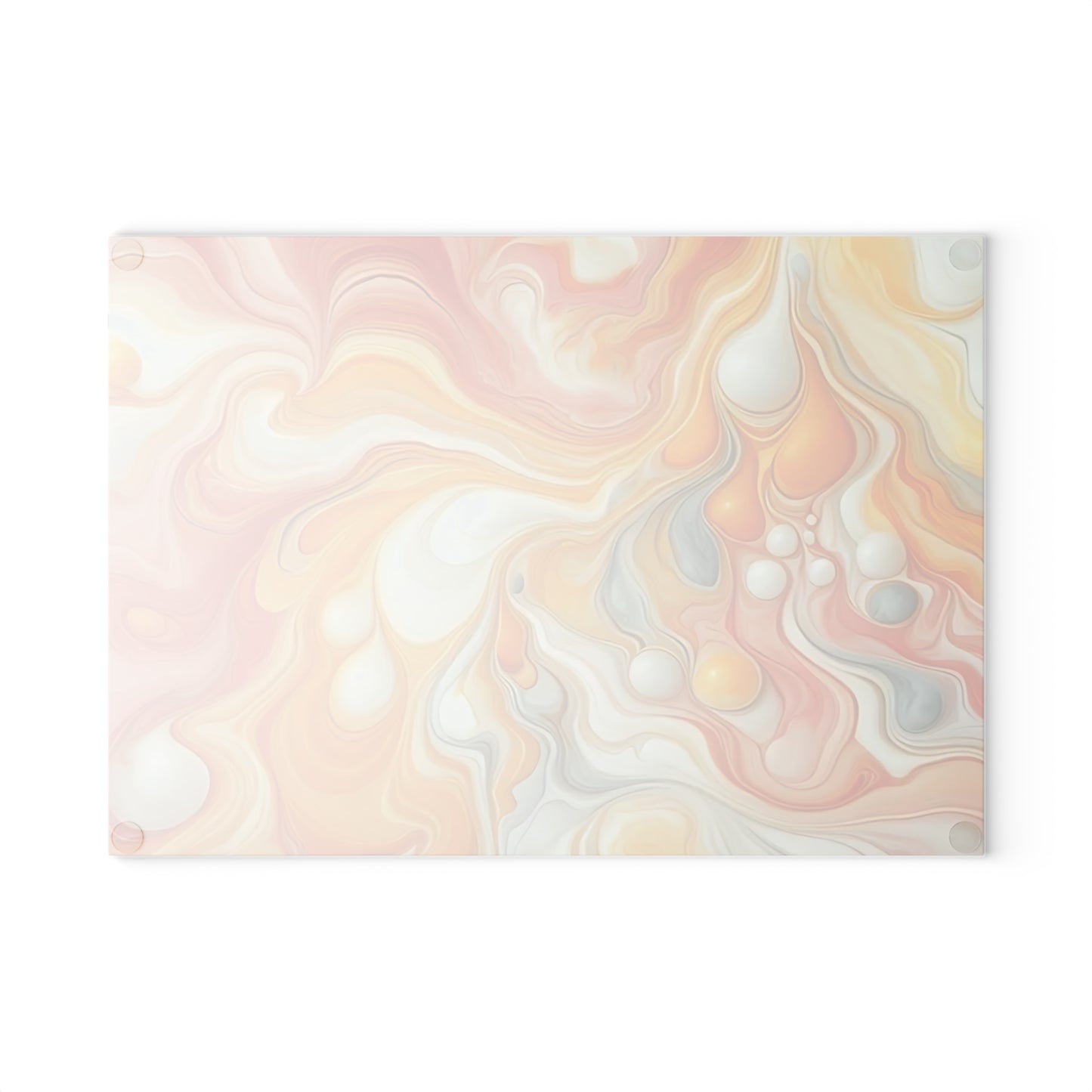 Tabla de cortar de vidrio templado con efecto mármol amarillo, gris y naranja: elegante decoración de cocina con aspecto de mármol, ideal para regalar y funcional.
