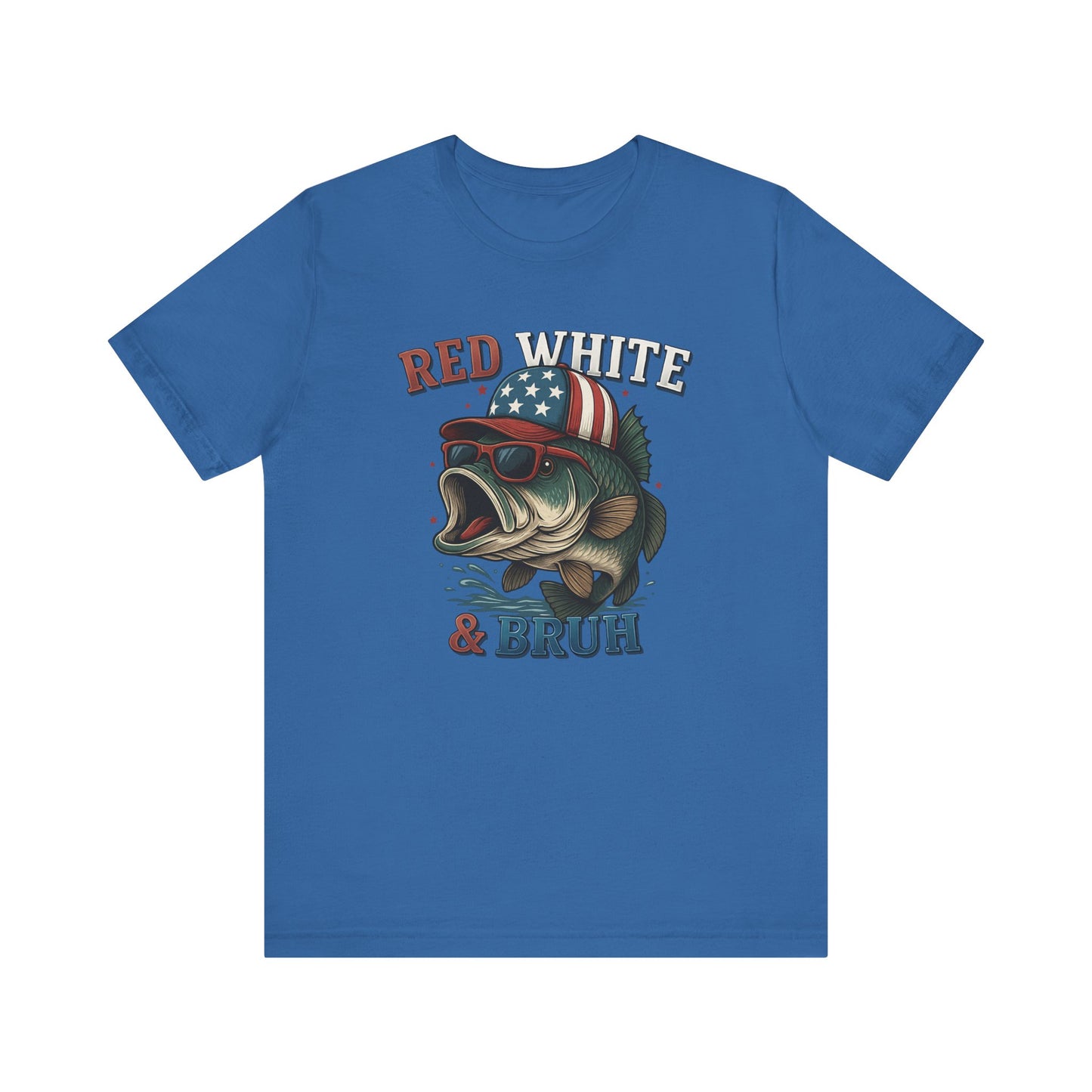Divertida camiseta patriótica de pescado, con estampado rojo, blanco y negro, unisex, ideal para el 4 de julio, regalo para papá, ideal para barbacoas de verano.