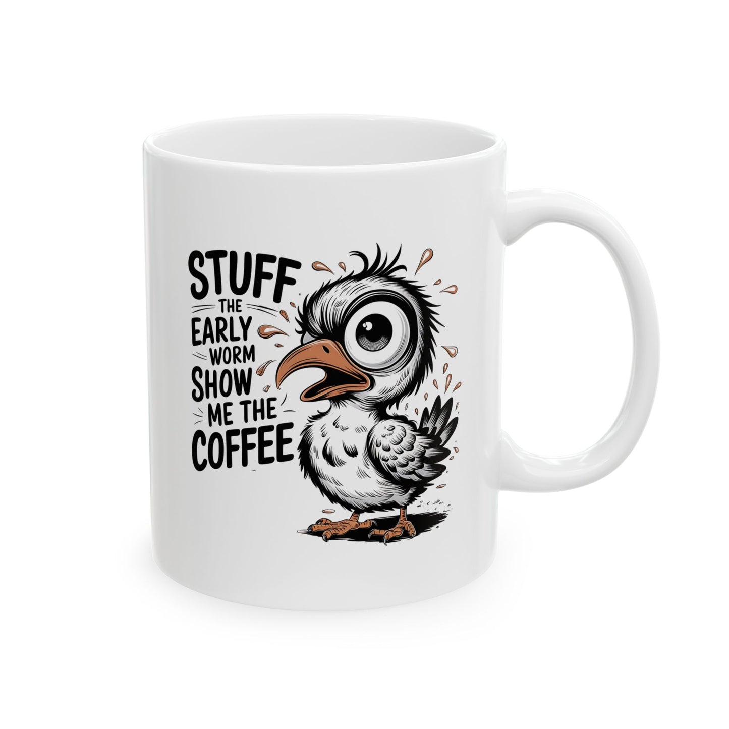 ☕ ¡Llena el Gusano Madrugador, Muéstrame la Taza de Café! ¡Un Imprescindible Divertido para las Mañanas! 🐦
