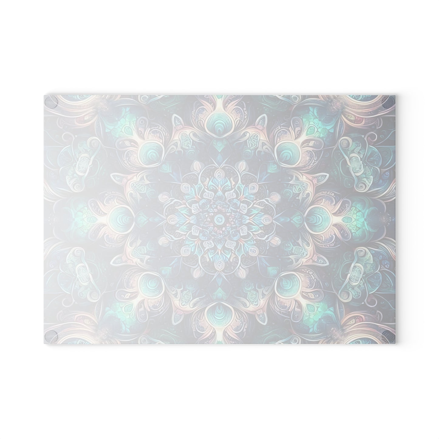 Tabla de cortar de vidrio templado con arte abstracto | Decoración de cocina moderna | Pieza de exhibición artística