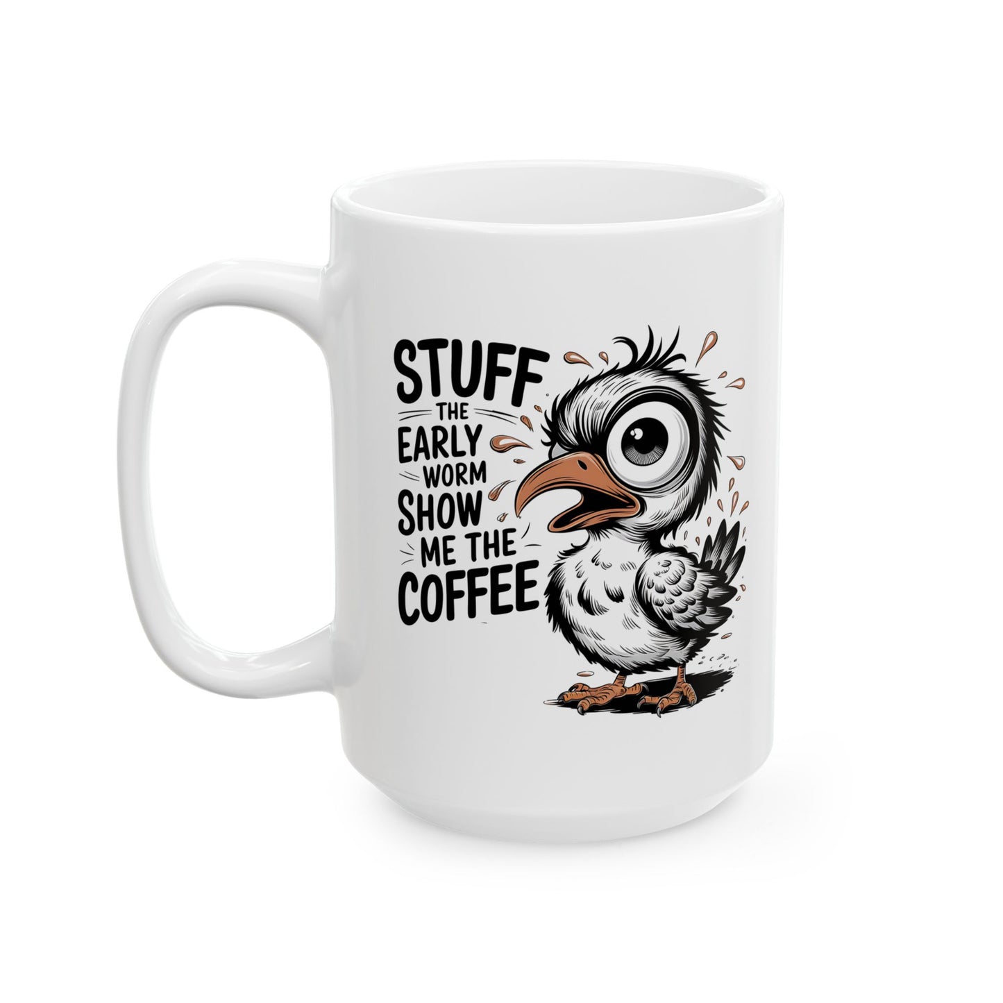 ☕ ¡Llena el Gusano Madrugador, Muéstrame la Taza de Café! ¡Un Imprescindible Divertido para las Mañanas! 🐦