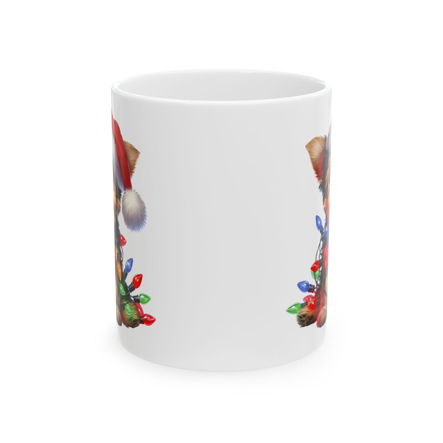 🎄 Yorkshire Terrier Christmas Mug – Holiday Cheer Wrapped in Puppy Cuteness 🎅