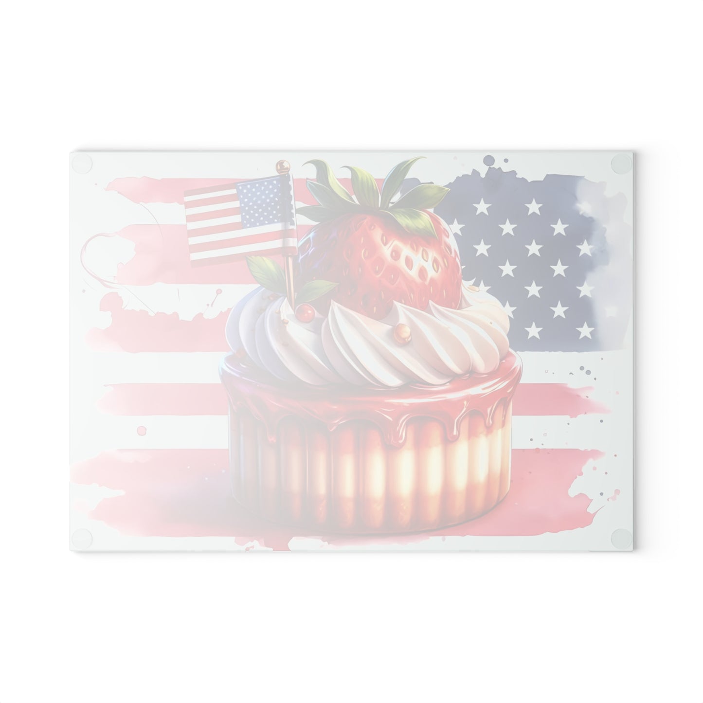 Tabla de cortar de vidrio para postres del 4 de julio: un dulce estilo patriótico para celebraciones de verano