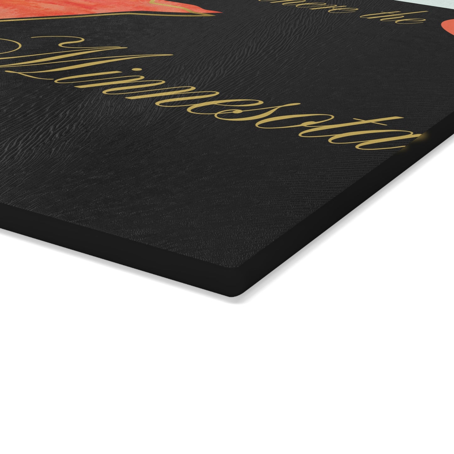 ❤️ Minnesota Floral Cutting Board – Bold Northern Charm with Golden Elegance 🌸