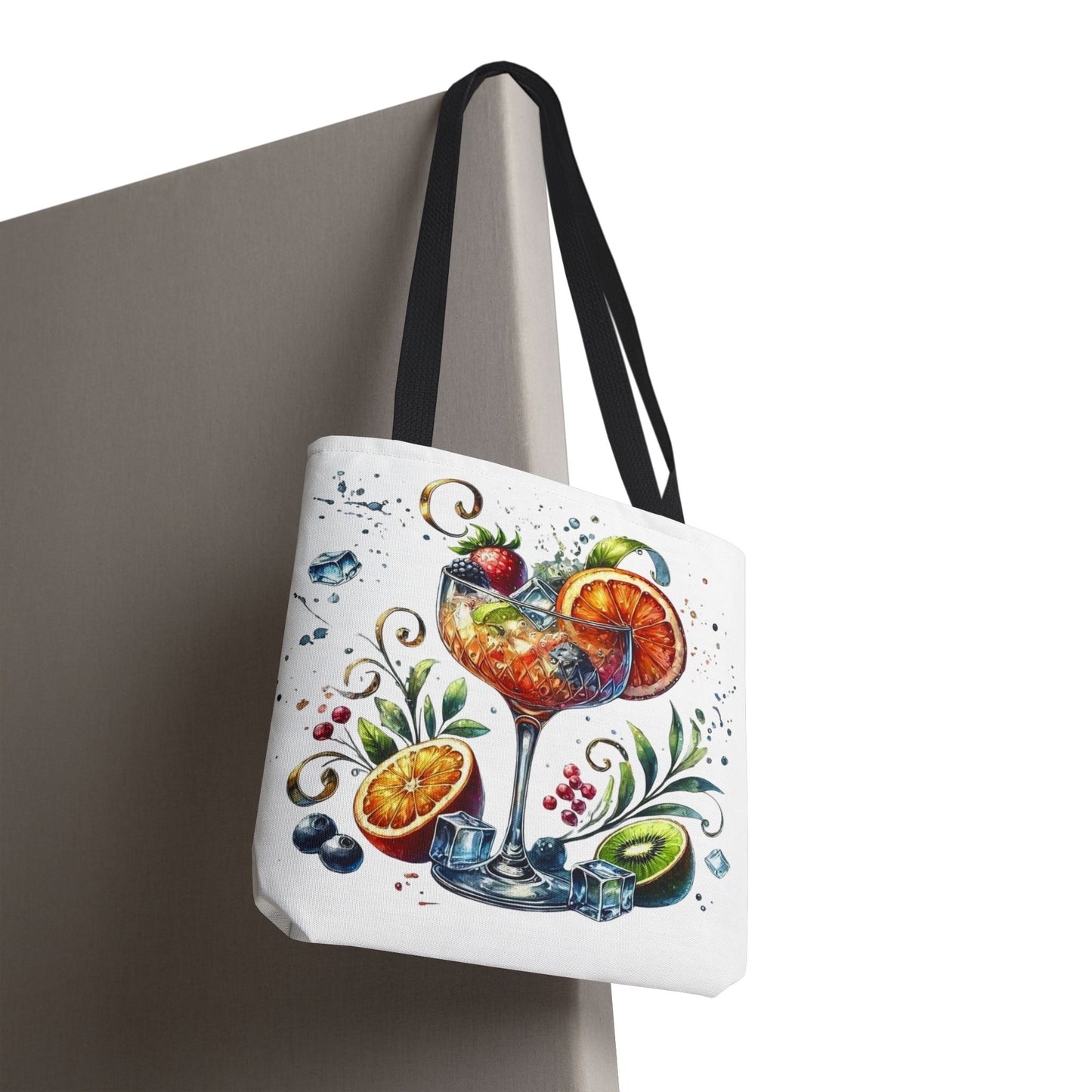 Bolso de cóctel, bolso para bebidas afrutadas, bolso de playa tropical, elegante bolso de lona, regalo para amantes de los cócteles, bolso de mano divertido, práctico bolso de verano.