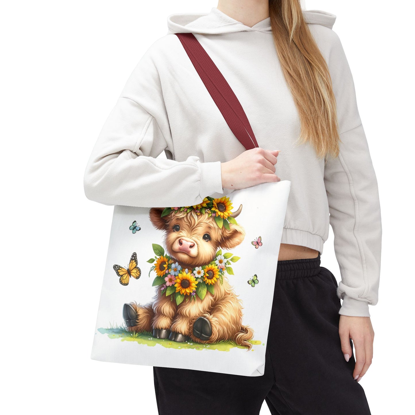 Bolsa de mano de vaca de las Tierras Altas, diseño de vaca bonito y elegante para amantes de los animales, perfecta para ir de compras, uso diario, regalo para entusiastas de las vacas y granjeros.