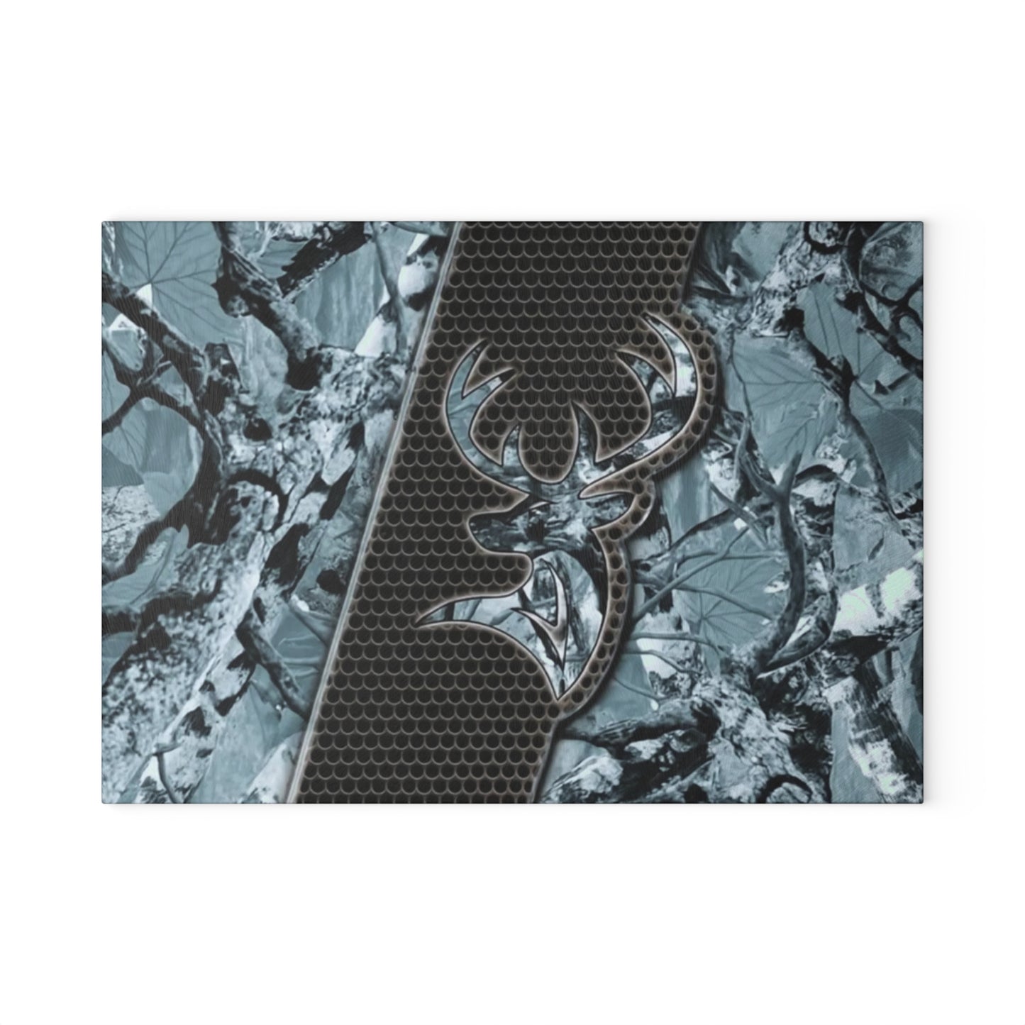 🦌 Blue Camo Deer Cutting Board – Rugged Style Meets Rustic Utility for the Modern Outdoorsman