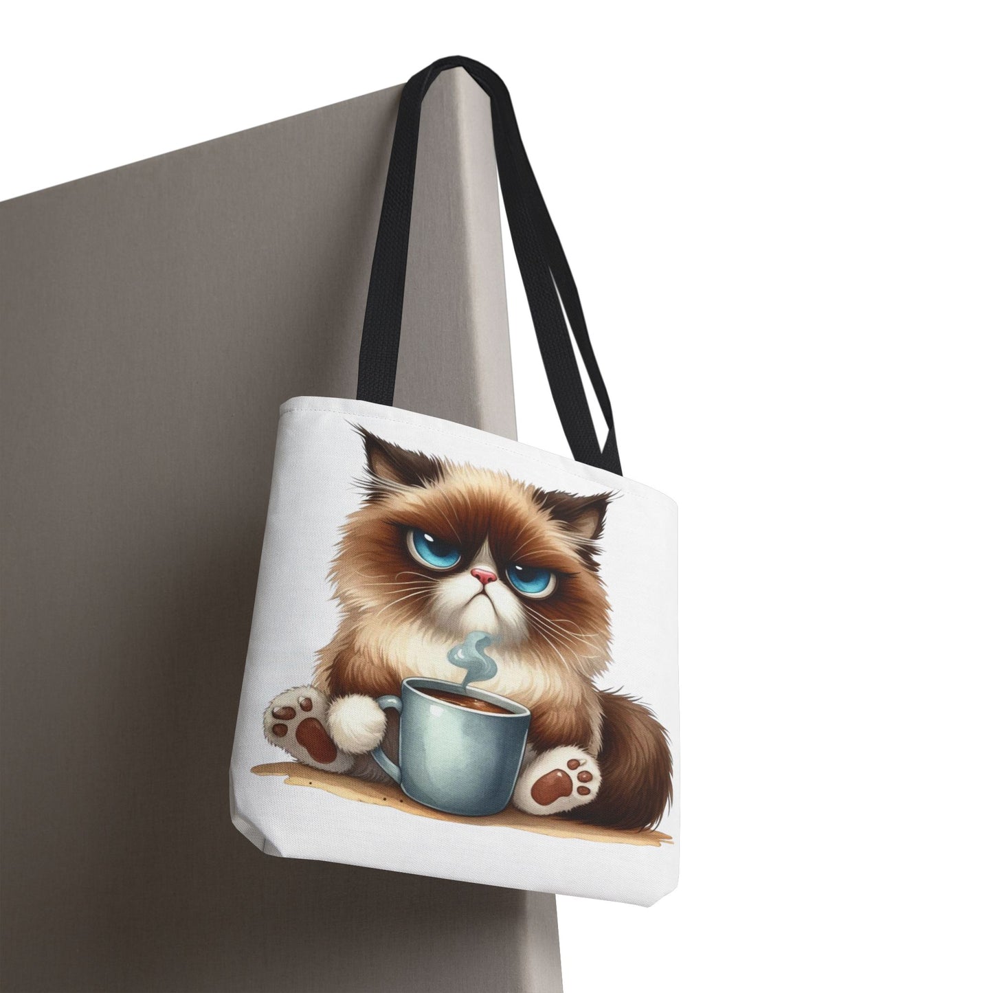 Bolsa de mano personalizada de Grumpy Cat con nombre personalizado: regalo divertido y sarcástico para amantes de los gatos. Bolsa única y práctica para uso diario. Bolsa de mano de Grumpy Cat: perfecta para amantes de los gatos y almas sarcásticas.
