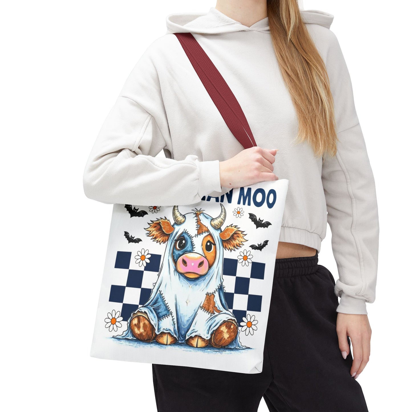 ๐ฎ Boo... I Mean Moo Cow Halloween Tote Bag โ Spooky Cute Farmhouse Fun ๐ป๐