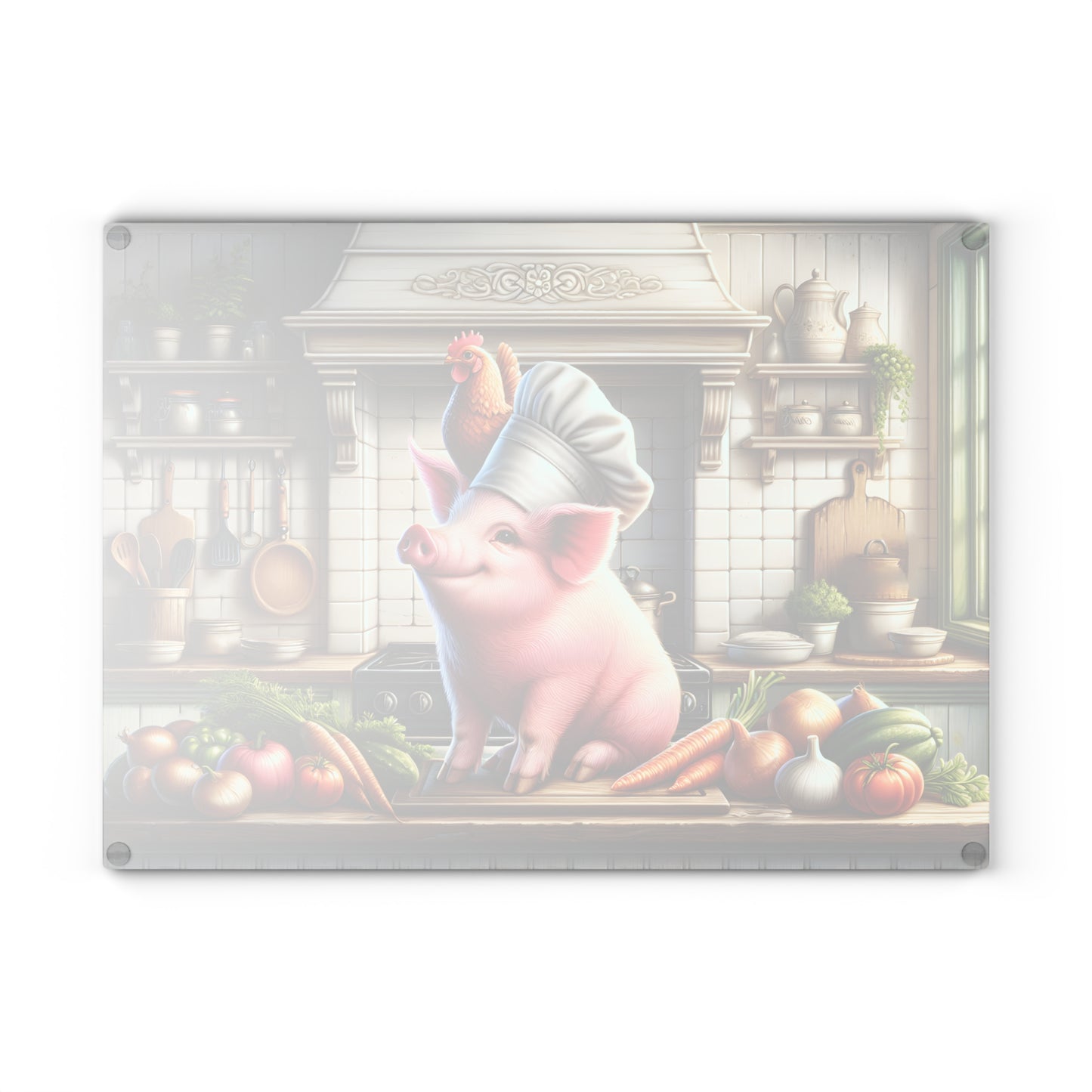 🐷 Farmhouse Chef Pig Cutting Board – Whimsy & Culinary Country Charm