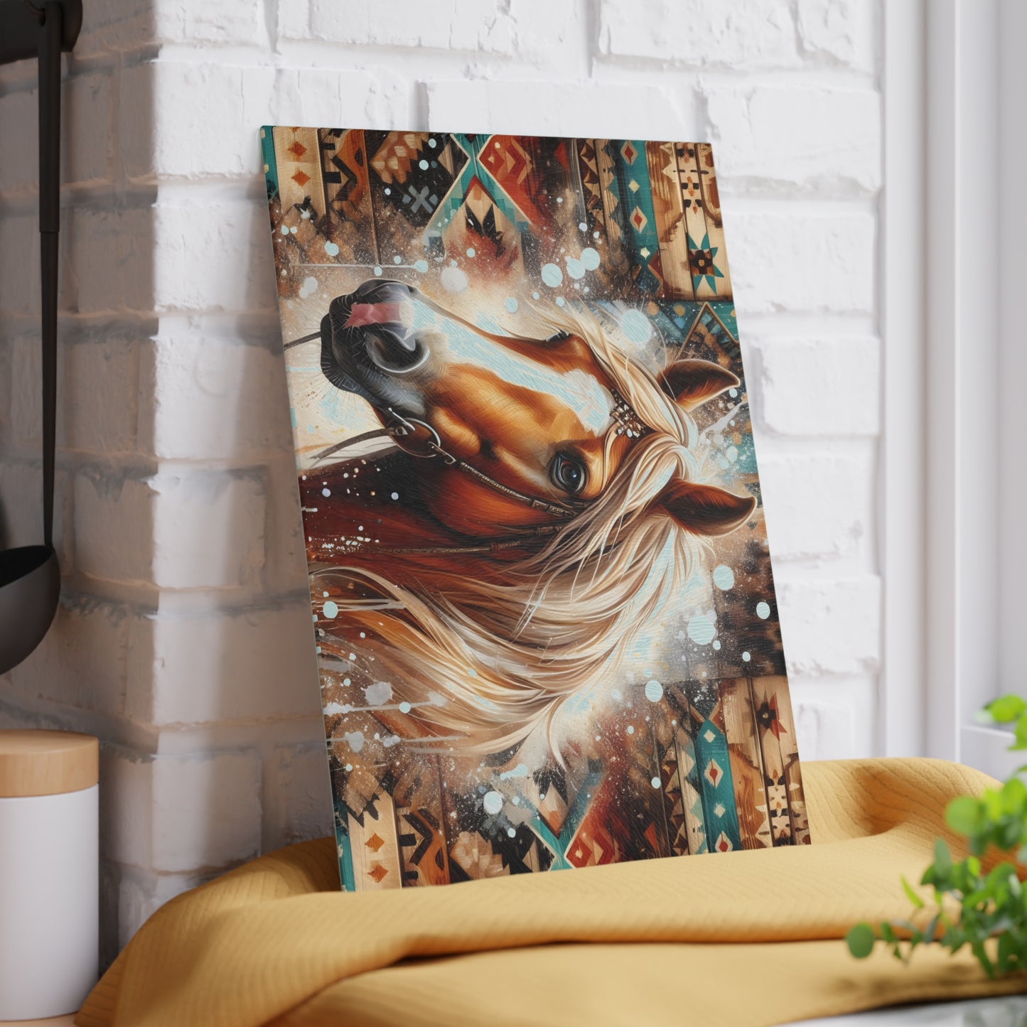 🐎🌵 Western Horse Cutting Board – Rustic Boho Aztec Kitchen Décor 🤎✨