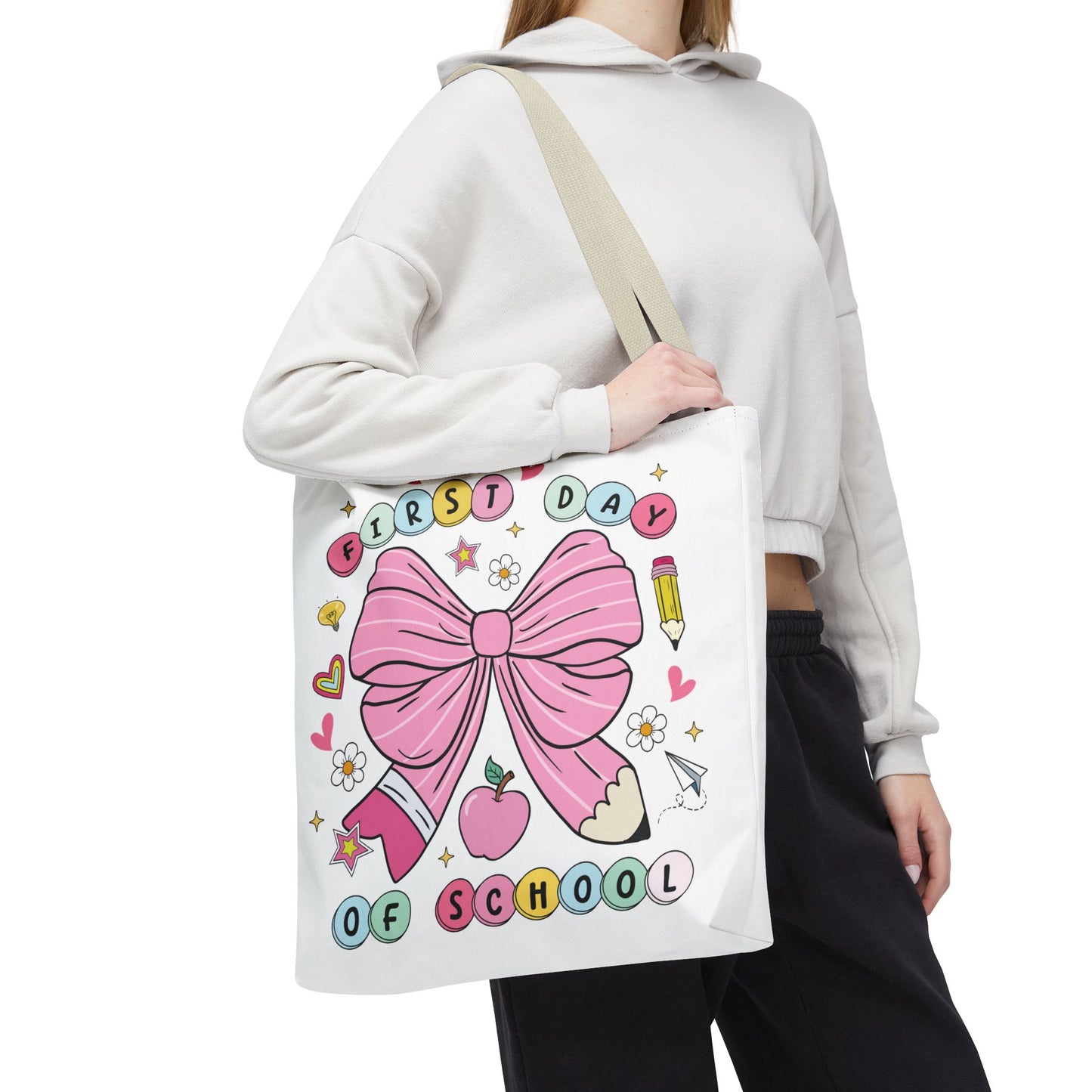 🎀 Coquette First Day of School Tote – Sweet Style for a Smart Start 📚