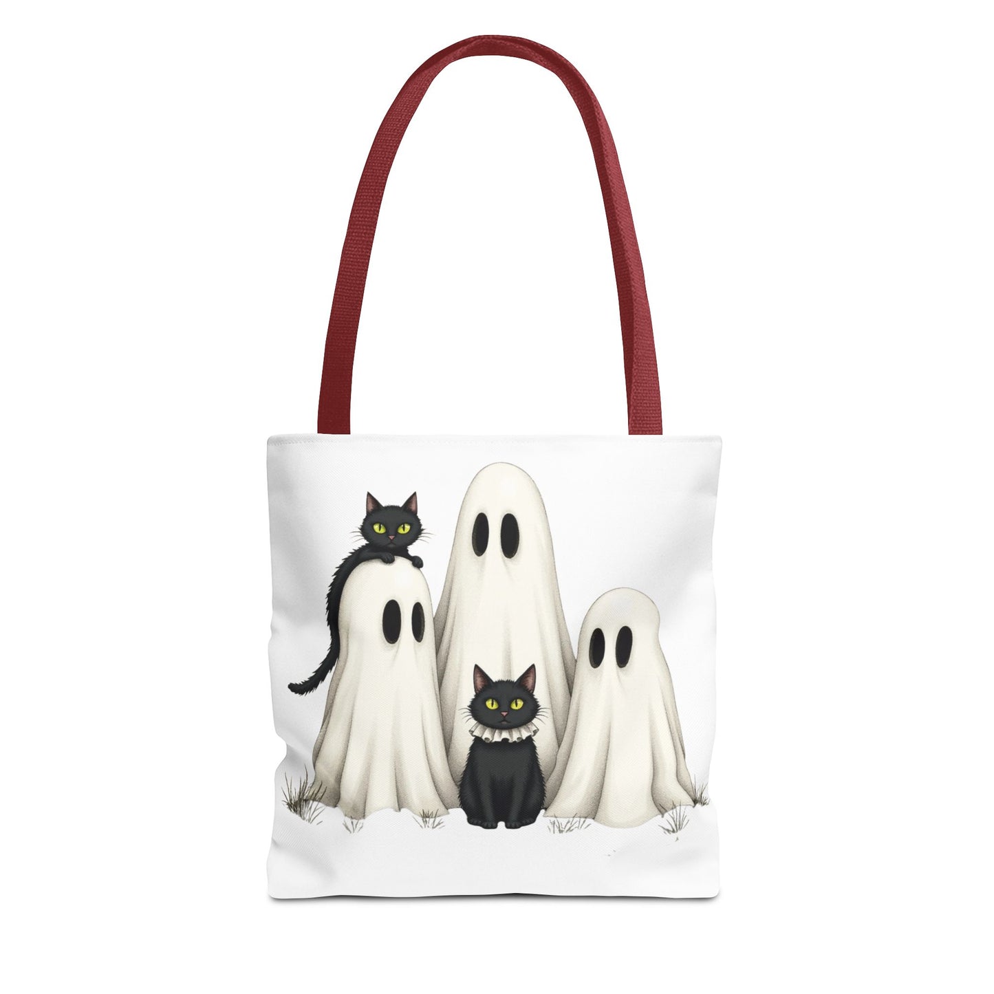 ๐โโฌ Ghosts & Black Cats Halloween Tote Bag โ Spooky Chic Retro Vibes ๐ป๐
