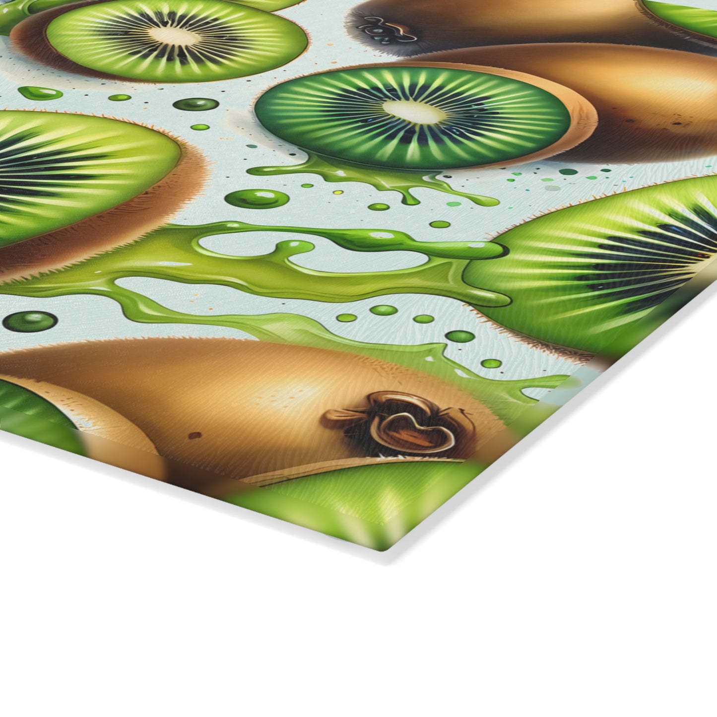 Tabla de cortar Kiwi Splash: Delicias verdes y picantes para tu cocina