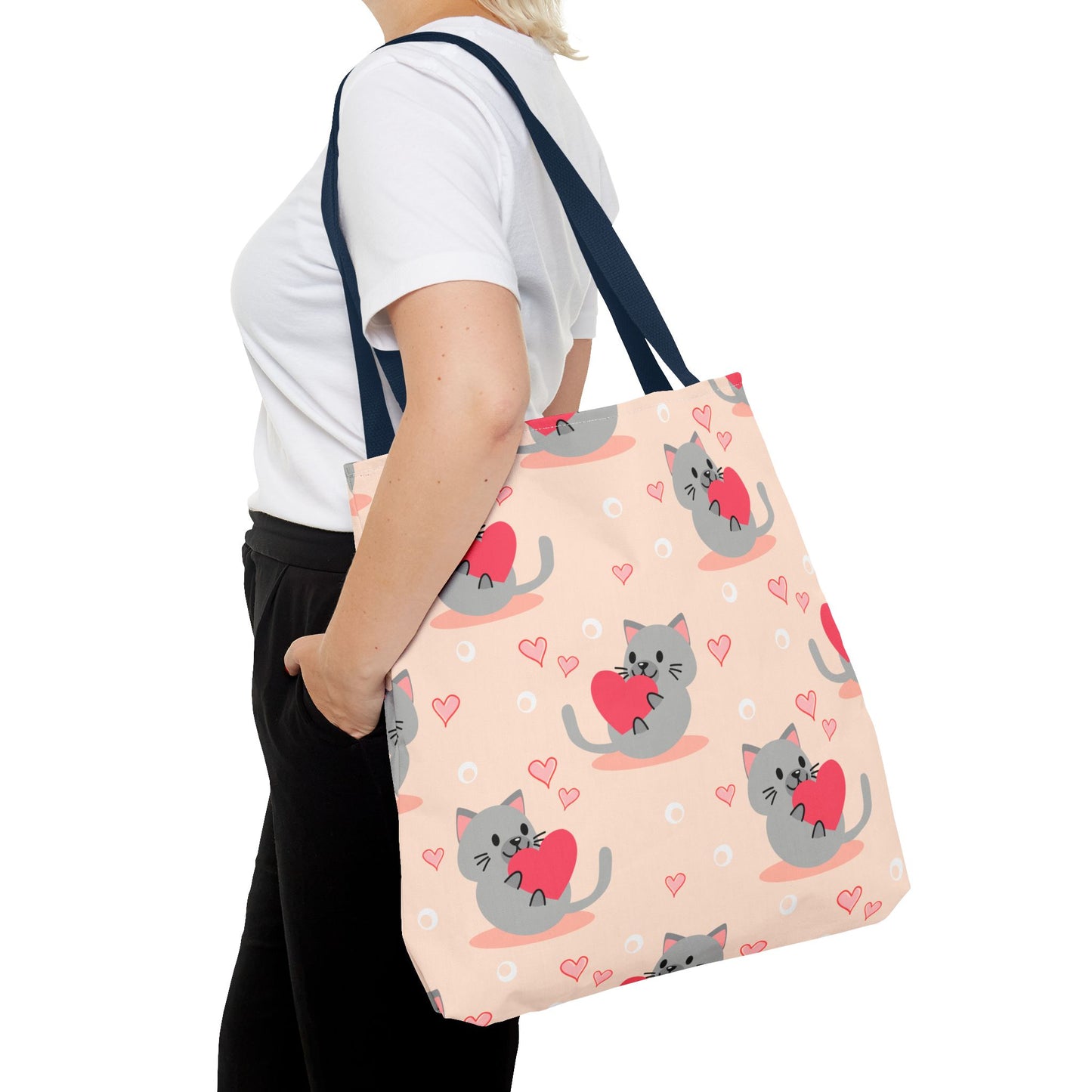 Encantador bolso de mano para amantes de los gatos: duradero, espacioso y perfecto para ir de compras, trabajar o las aventuras cotidianas.