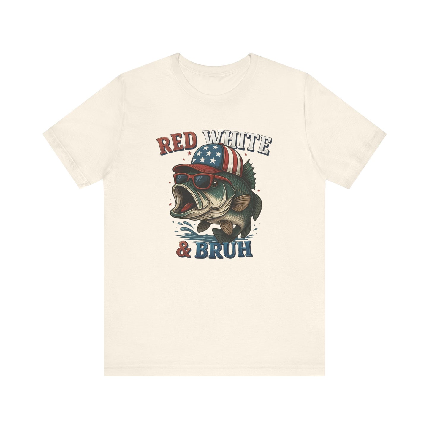 Divertida camiseta patriótica de pescado, con estampado rojo, blanco y negro, unisex, ideal para el 4 de julio, regalo para papá, ideal para barbacoas de verano.