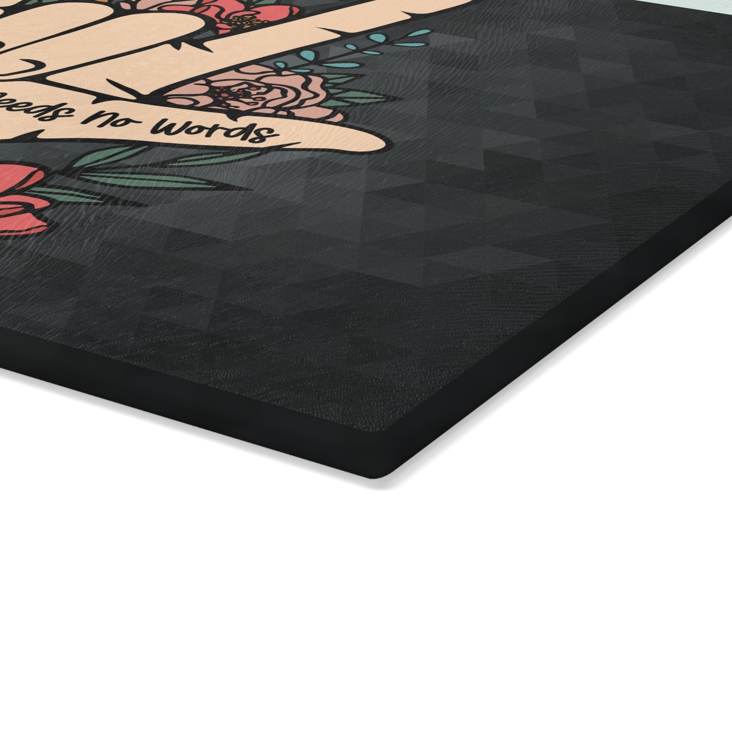 "I Love You Sign Language Tempered Glass Cutting Board & Display Piece"