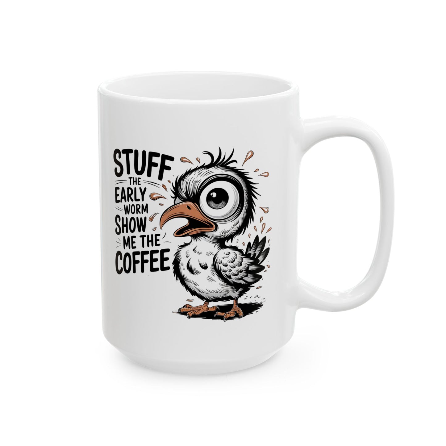 ☕ ¡Llena el Gusano Madrugador, Muéstrame la Taza de Café! ¡Un Imprescindible Divertido para las Mañanas! 🐦