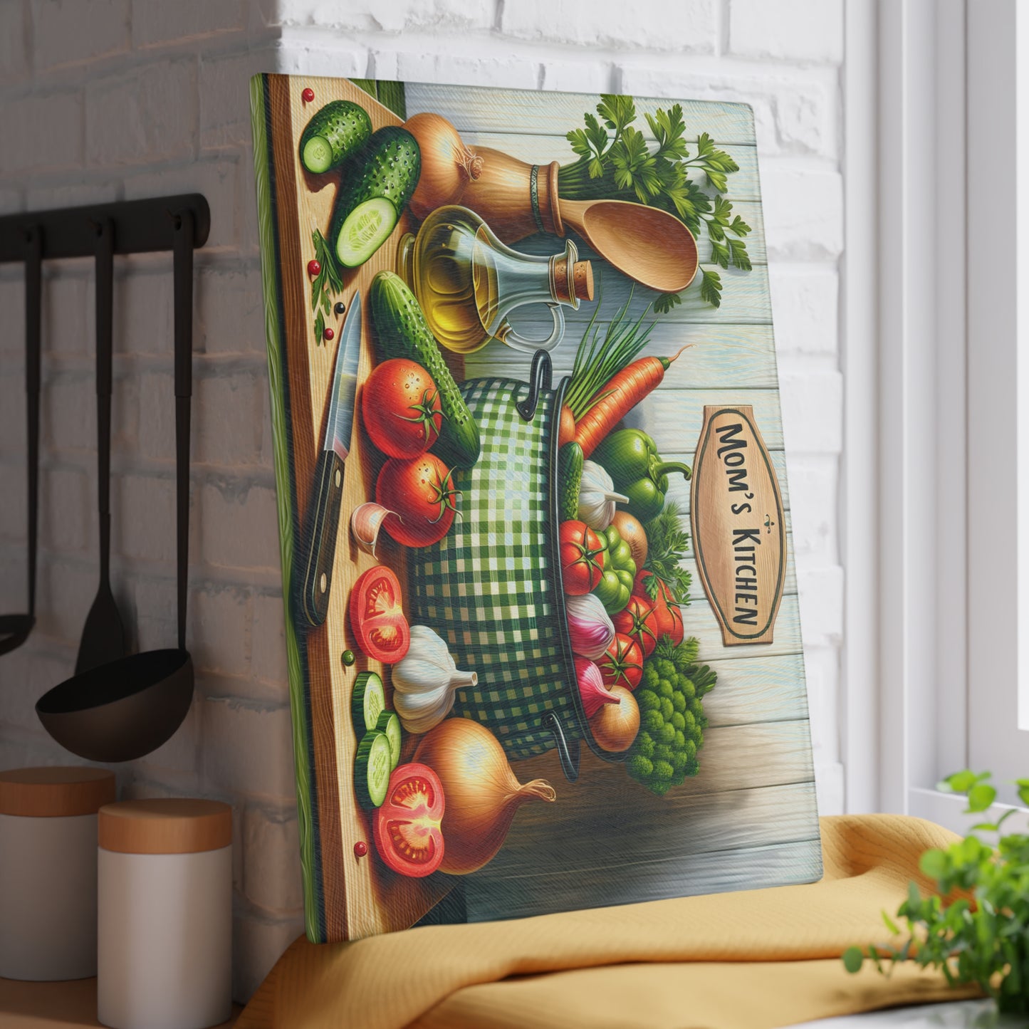Tabla de cortar verduras del huerto de mamá: un encanto hogareño y saludable