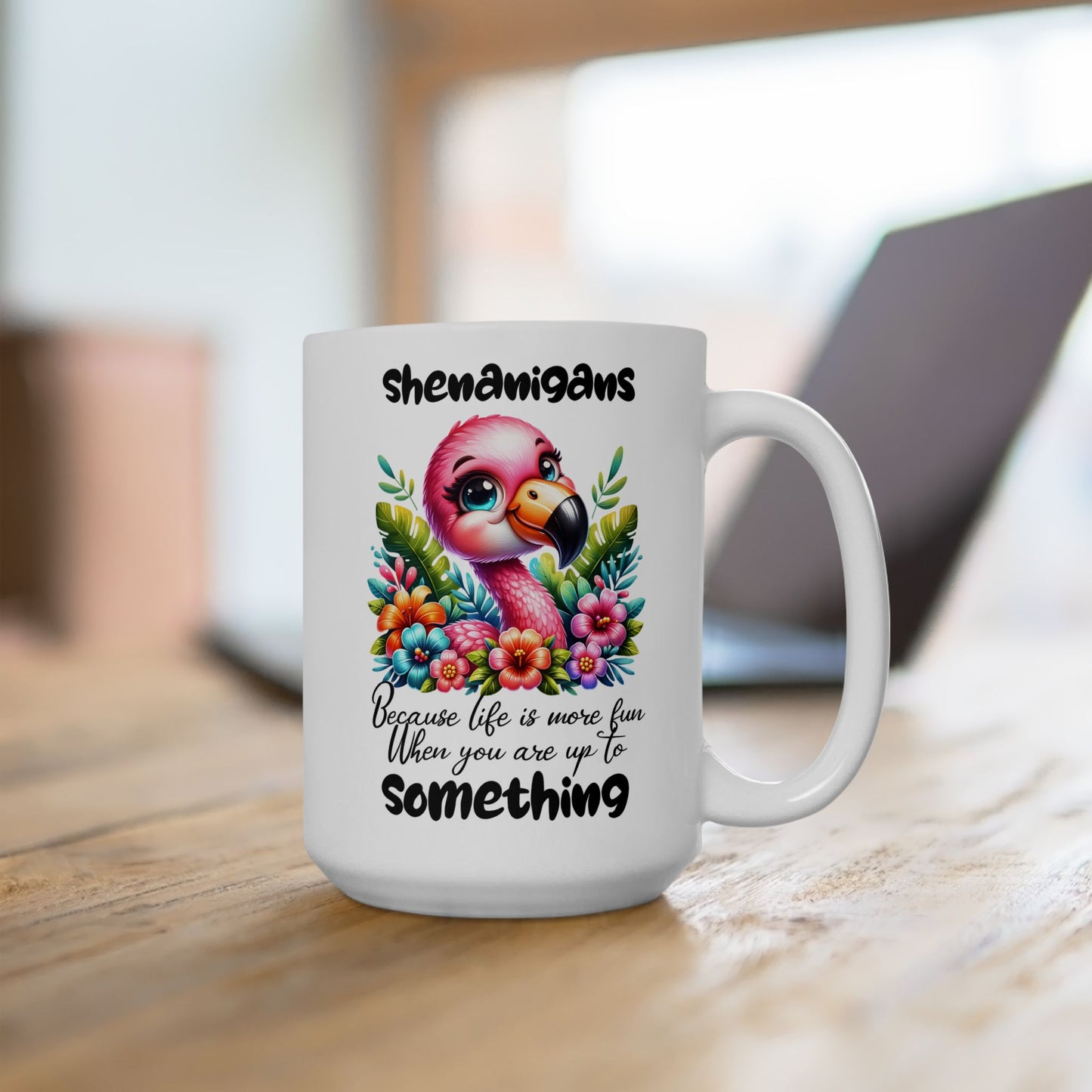 🌸 Flamingo & Floral Bliss – Taza de café colorida y divertida para amantes de la naturaleza 🌺